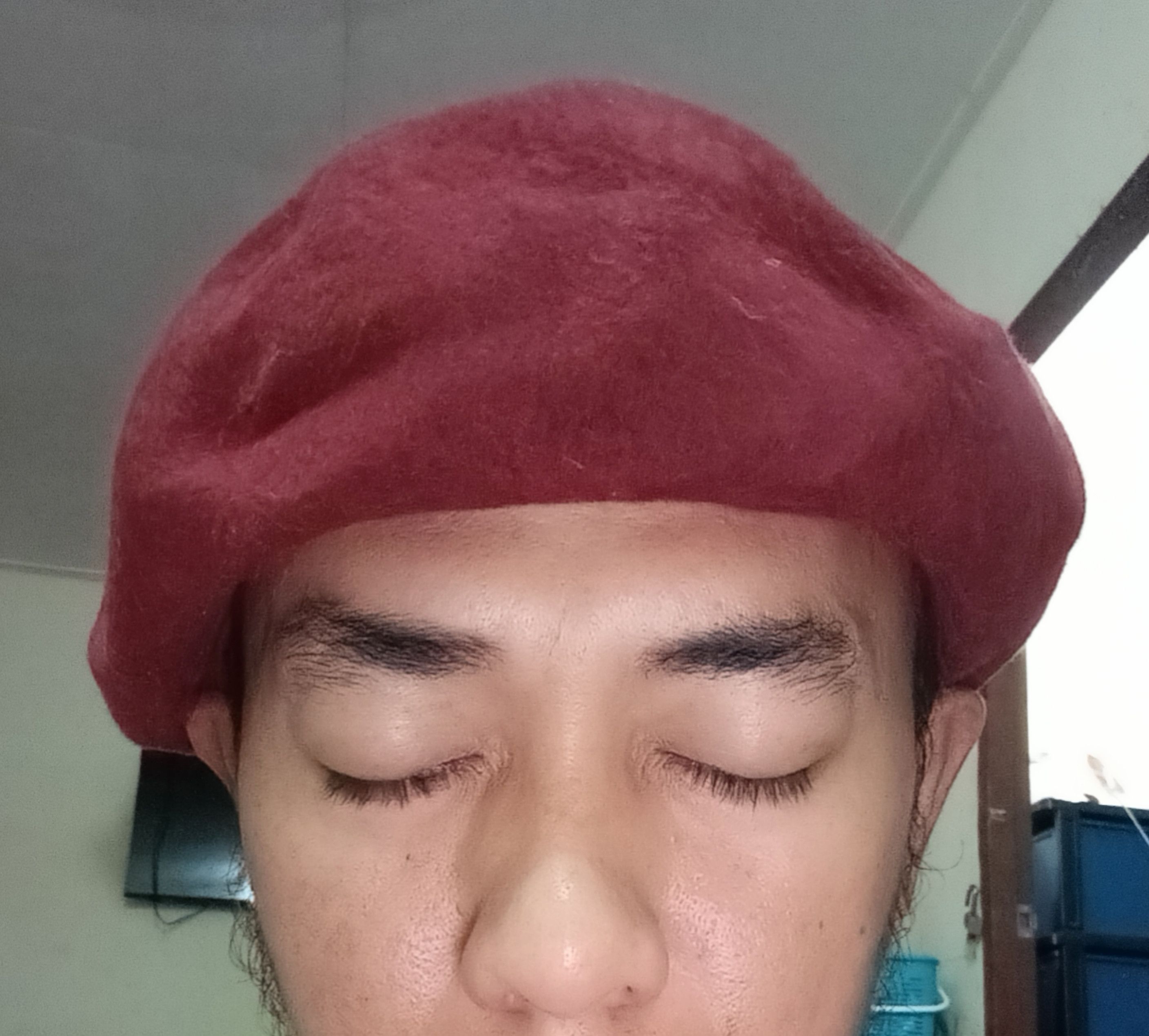 CA4LA Casira Ca4La Beret Hat Wool Maroon Size ONE SIZE - 8 Thumbnail