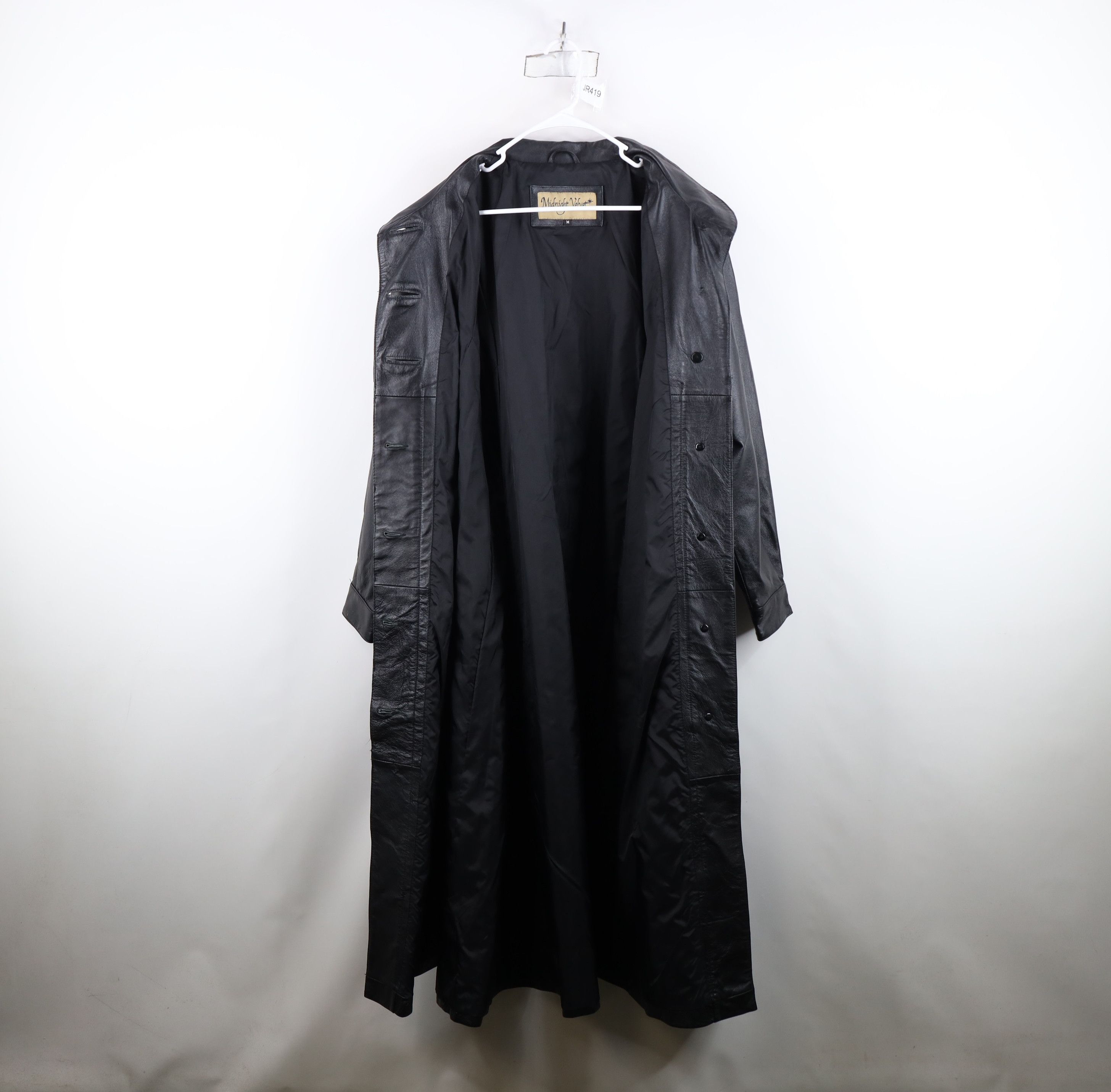 Vintage Vintage 90s Streetwear Heavy Leather Trench Coat Jacket Size M / US 6-8 / IT 42-44 - 11 Thumbnail