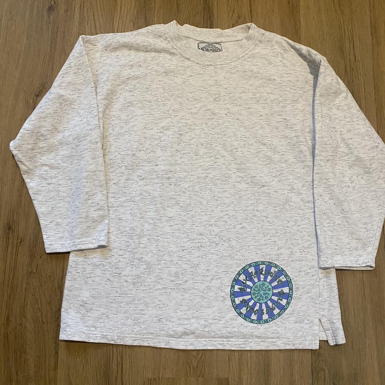 Other Grey and blue long sleeve skater shirt with a unique Size US XL / EU 56 / 4 - 2 Thumbnail
