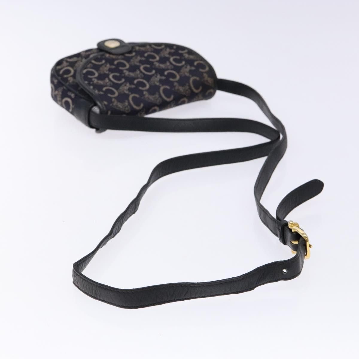 Celine CELINE C Sulky Shoulder Bag Canvas Navy Gold Size ONE SIZE - 7 Thumbnail