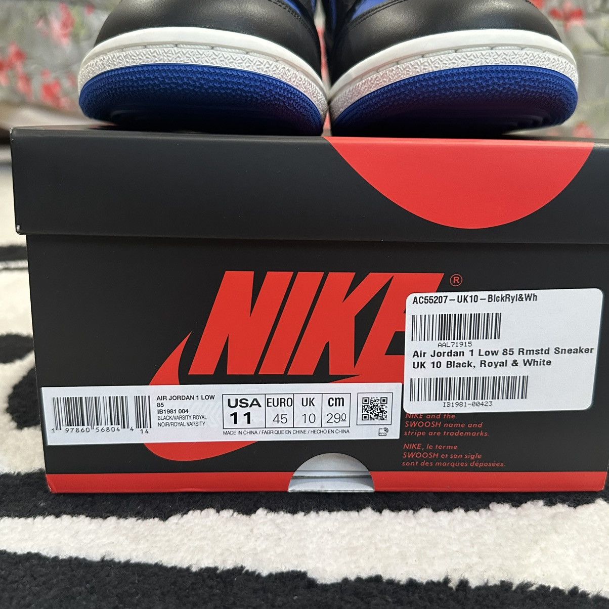 Jordan Brand Air Jordan 1 Low ‘85 Royal 🔵 Size US 11 / EU 44 - 9 Thumbnail