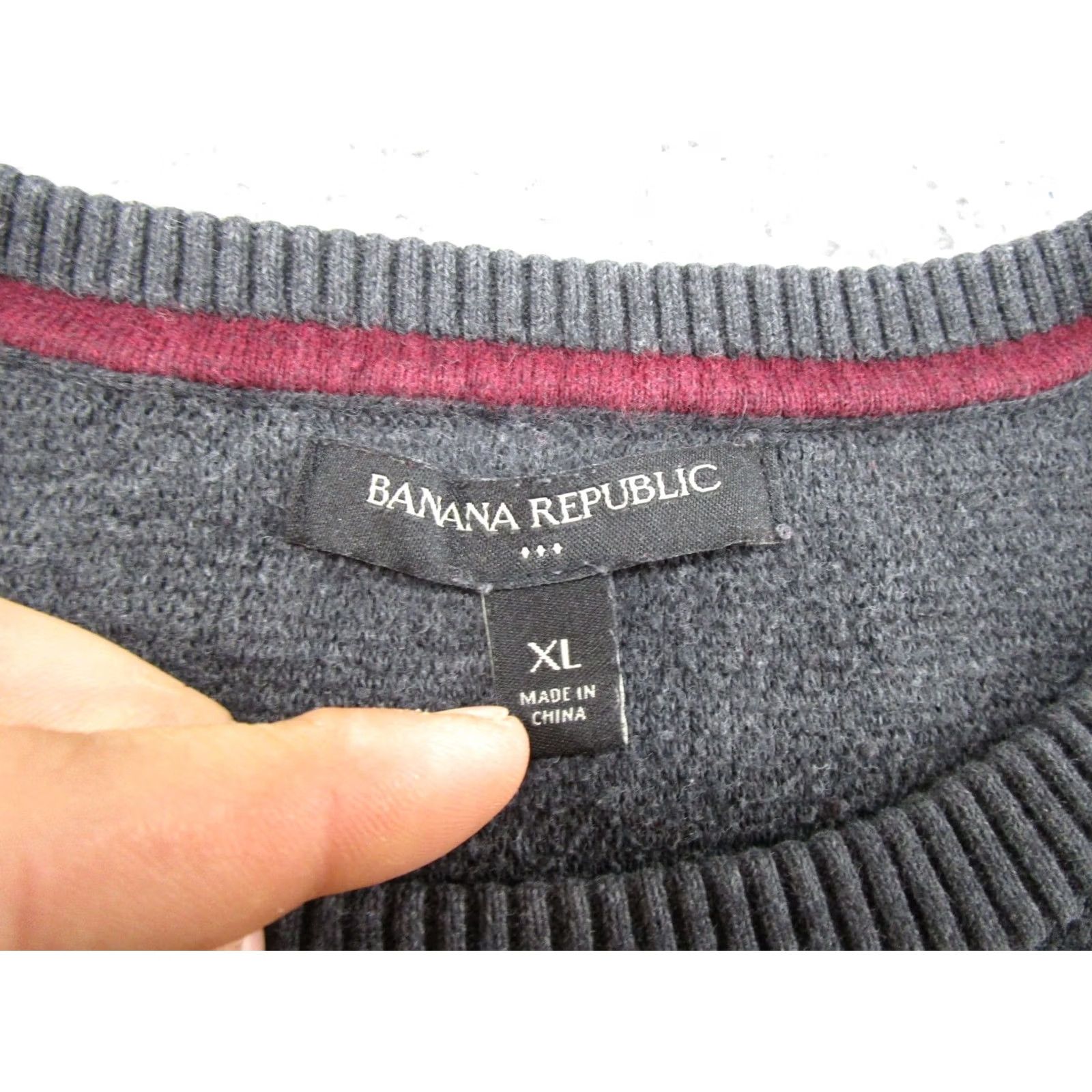 Banana Republic Banana Republic Mens Gray 100% Cotton Knit Sweater Crewneck XL Preppy Pullover Shirt Size US XL / EU 56 / 4 - 2 Thumbnail