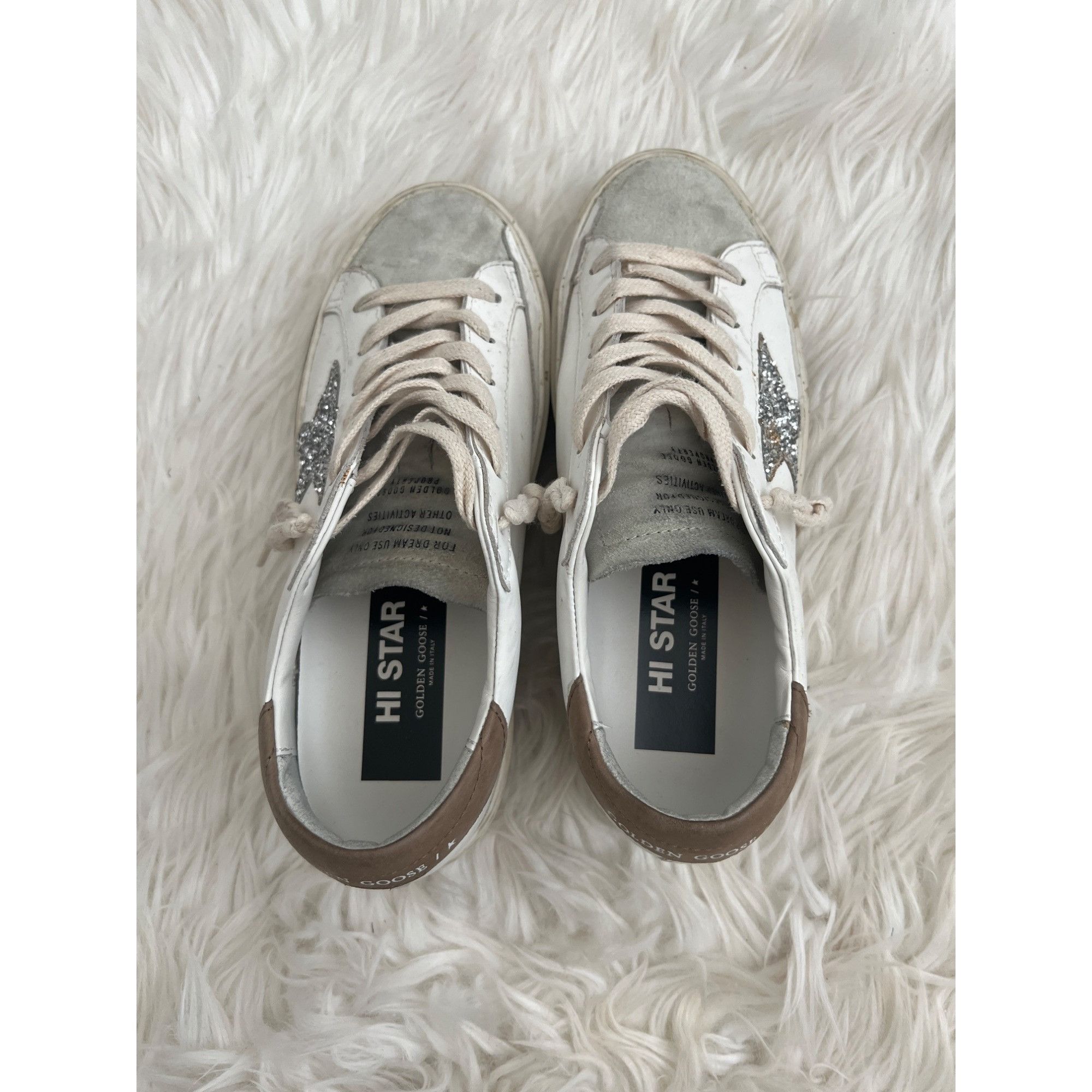 Golden Goose Golden Goose Hi Star Glitter Low-Top Sneakers Size US 7 / IT 37 - 4 Thumbnail