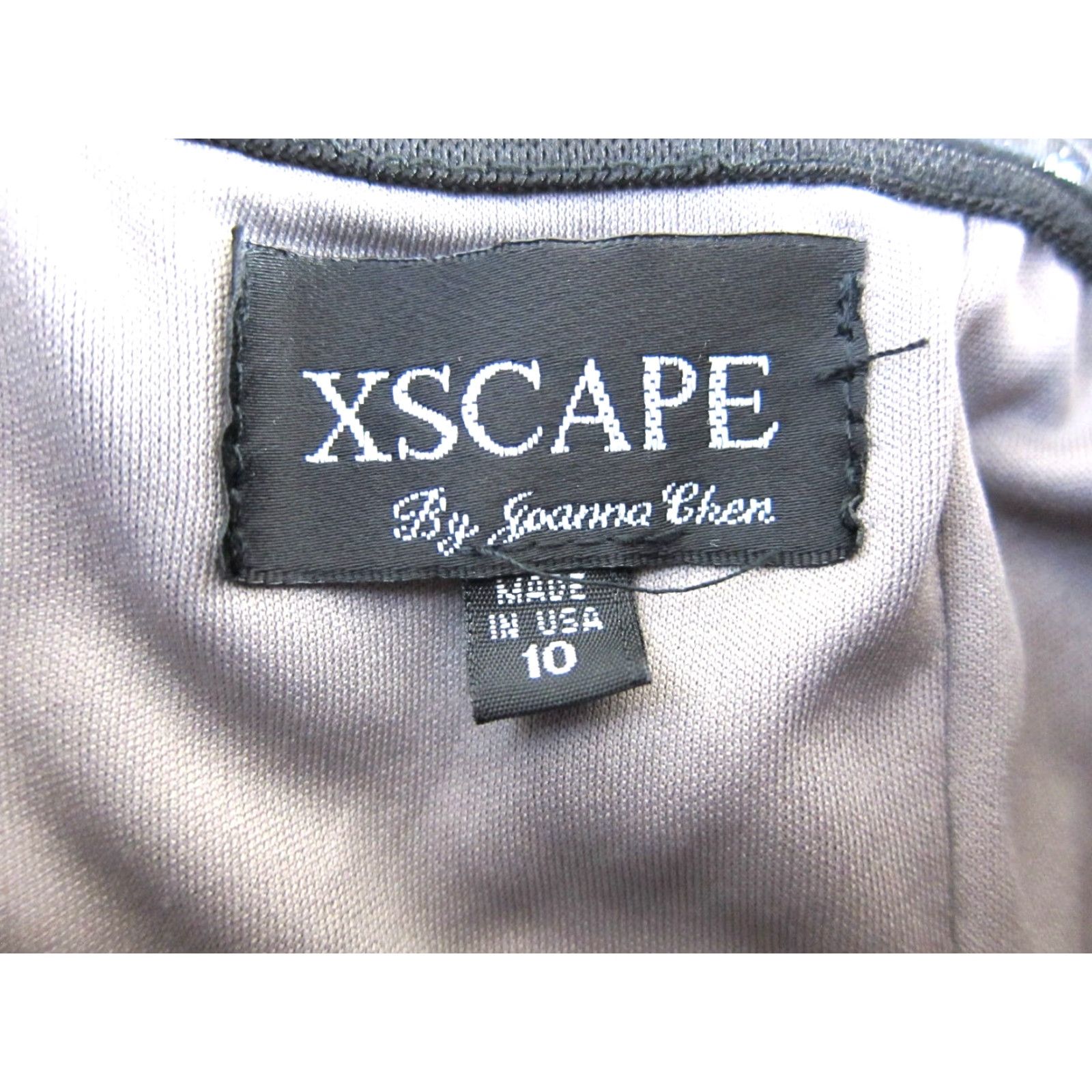 Vintage XSCAPE Joanna Chen Grey Silky Stretch One Shoulder Long Maxi Gown Dress 10 Size L / US 10 / IT 46 - 5 Thumbnail
