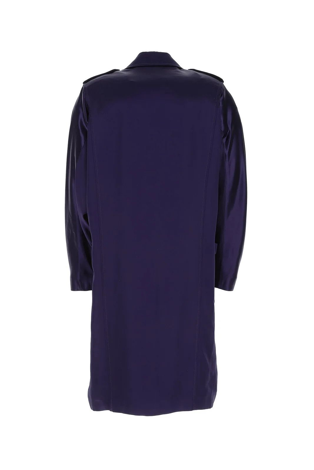 Saint Laurent Paris o1y0325 Full-Length Jacket in Dark Purple Size US L / EU 52-54 / 3 - 2 Thumbnail