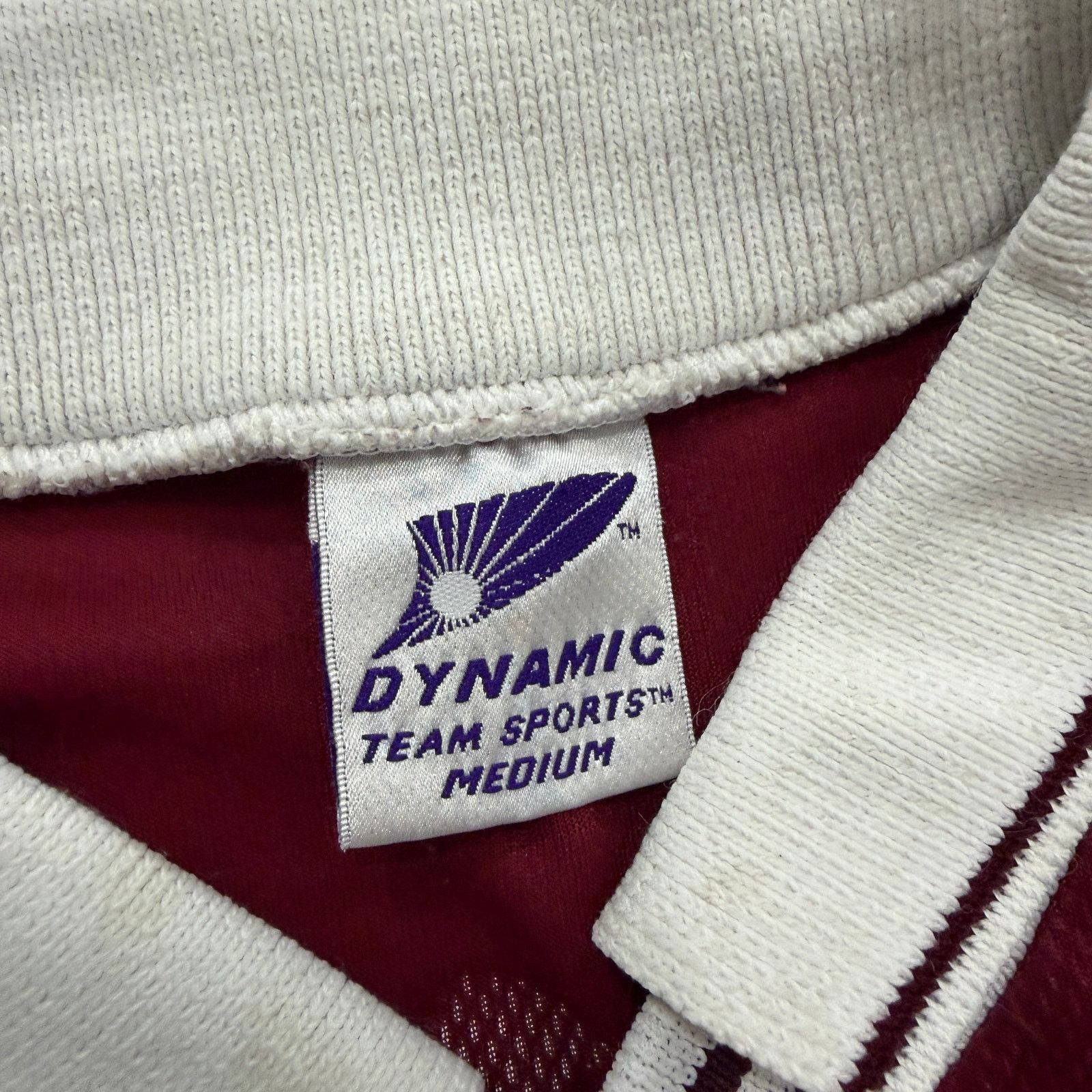 Vintage Vintage Dynamic Soccer Collared Jersey Medium Red White 90s Size US M / EU 48-50 / 2 - 4 Thumbnail