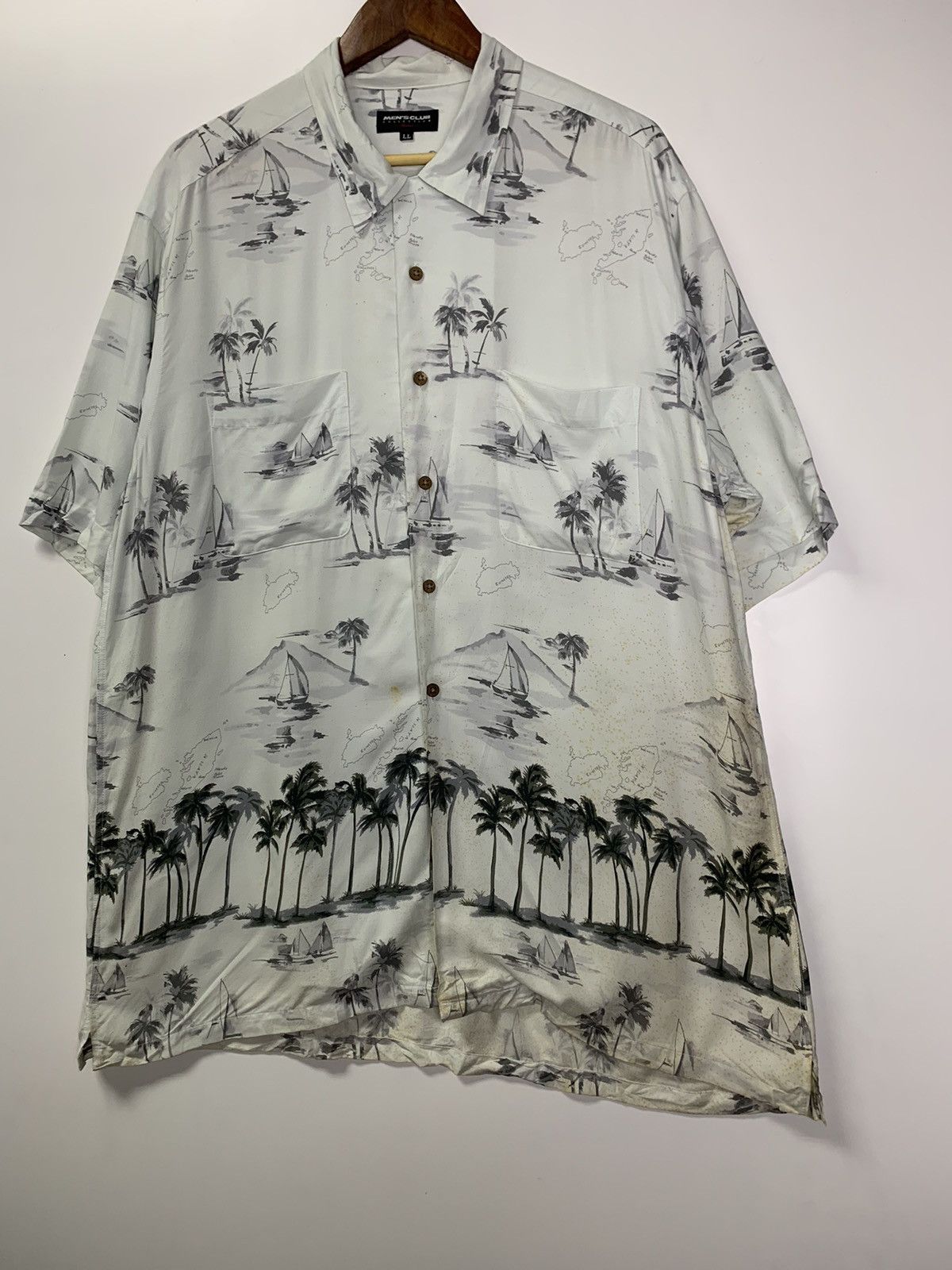 Vintage Men’s Club Collection hawaiian shirt Size US L / EU 52-54 / 3 - 5 Thumbnail