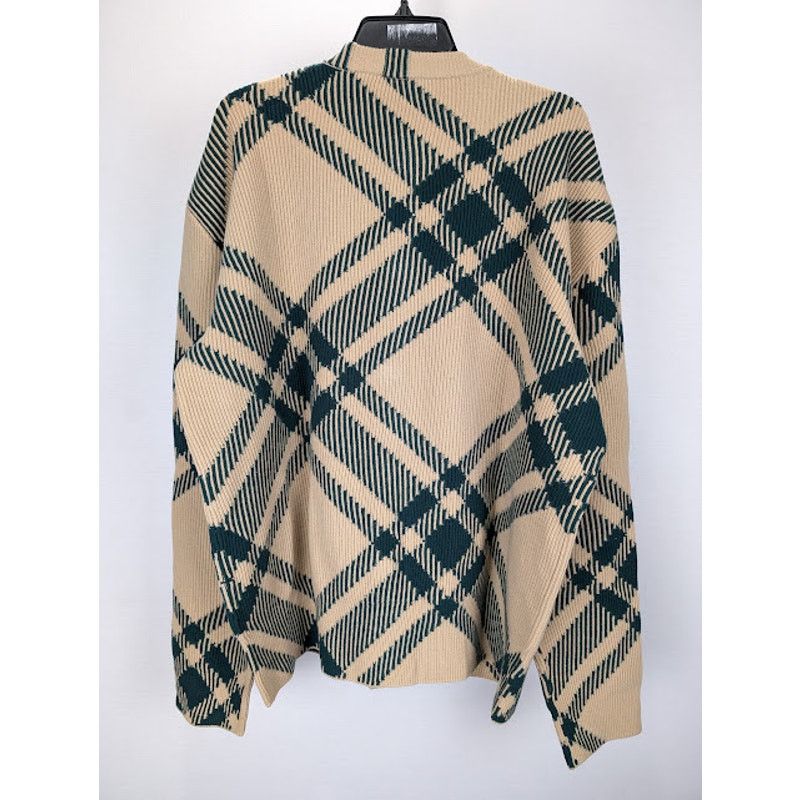 Burberry o1rshd1 Checked Cardigan in Beige/Green Size US XL / EU 56 / 4 - 9 Thumbnail
