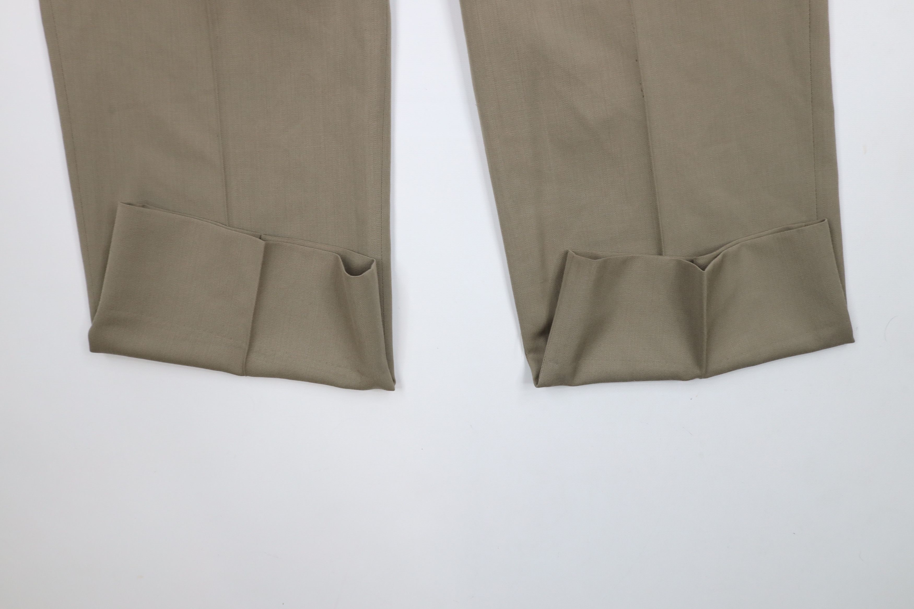 Vintage Vintage 70s Streetwear Wool Bell Bottoms Chino Pants Beige Size US 36 / EU 52 - 6 Thumbnail