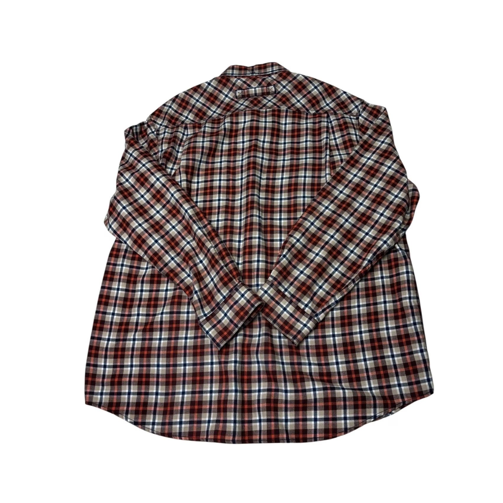 Duluth Trading Company Duluth Trading Co Mens Flannel Shirt Plaid Long Sleeve Button Up XL Red Cotton Polyester Button-Down Pocketed Vintage No Size US XL / EU 56 / 4 - 5 Thumbnail