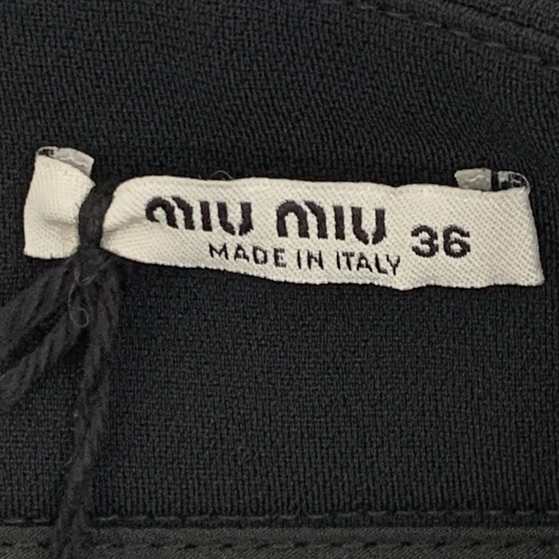 Miu Miu Miu Miu Black Bow Casual Mini Skirt K26WX Size 25" / US 0 / IT 36 - 6 Thumbnail