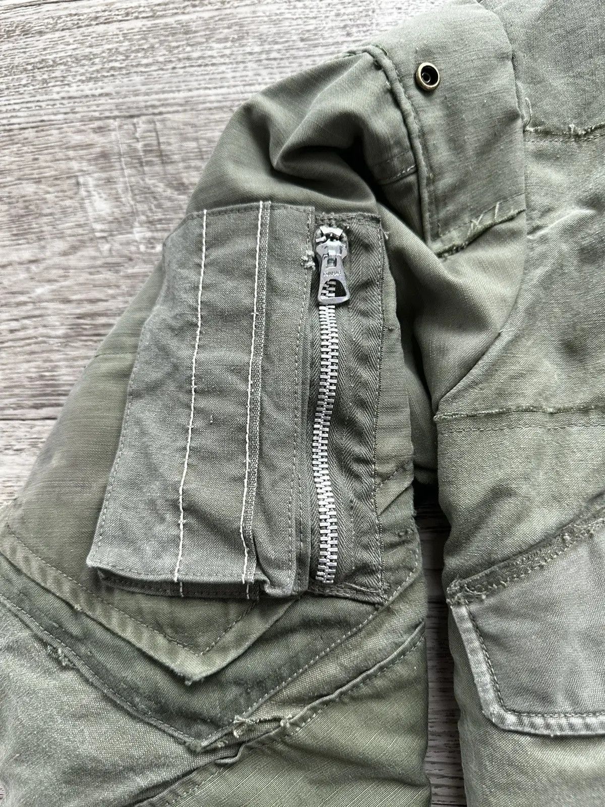 Greg Lauren Scrapwork Army Flight Jacket Size US XL / EU 56 / 4 - 4 Thumbnail