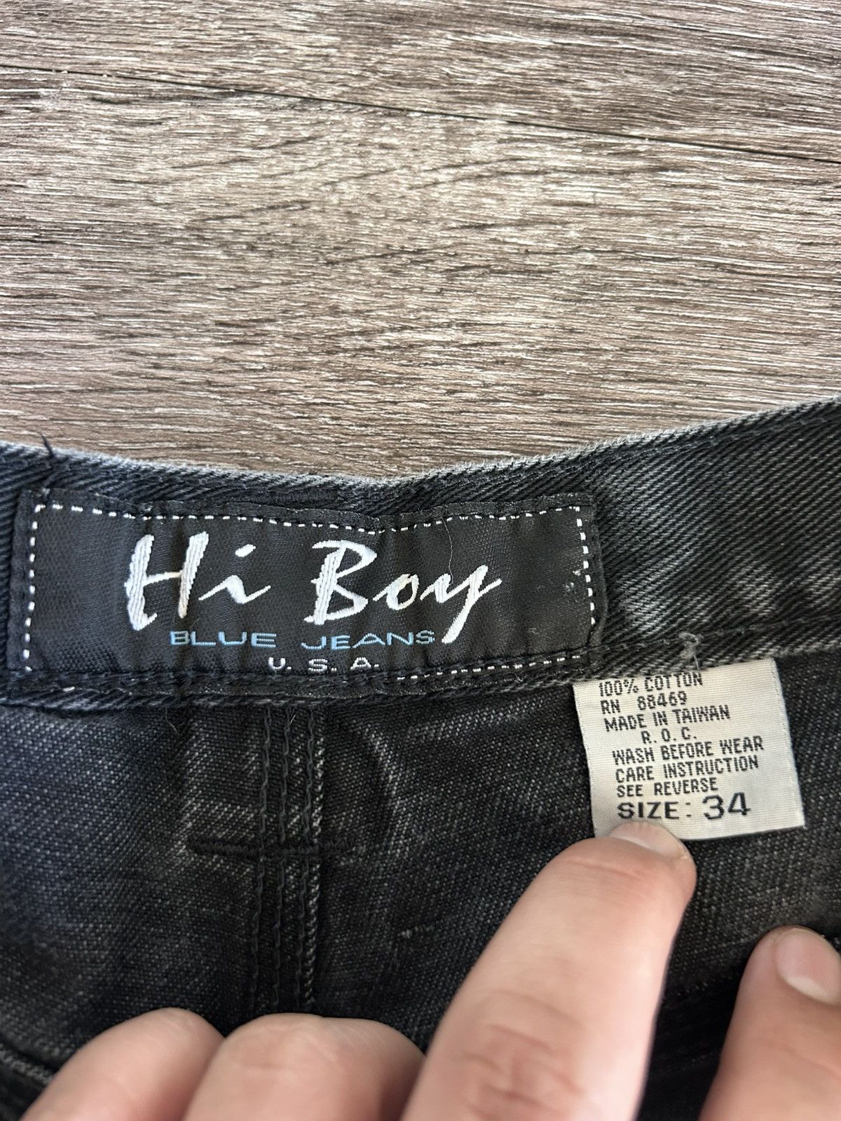 Vintage Vintage Hi Boy Blue Jeans Size US 34 / EU 50 - 6 Thumbnail