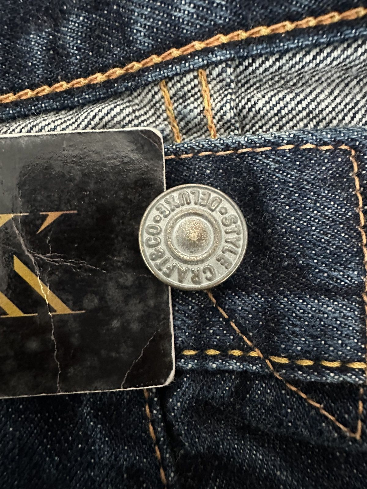 Evisu EVISU NO 2 LOT 2001 DAICOCK YELLOW SELVEDGE DENIM Size US 29 - 7 Thumbnail