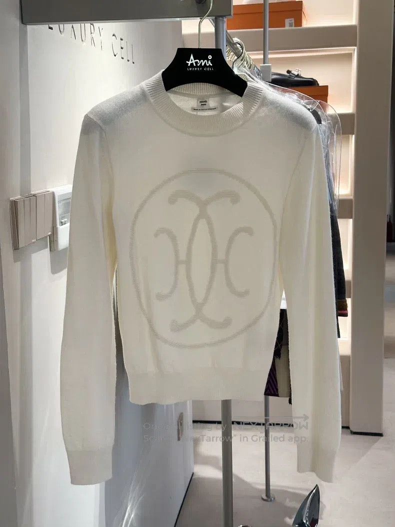 Hermes Hermes Classic H Lift Cashmere Sweater, Beige Size XS / US 0-2 / IT 36-38 - 1 Thumbnail