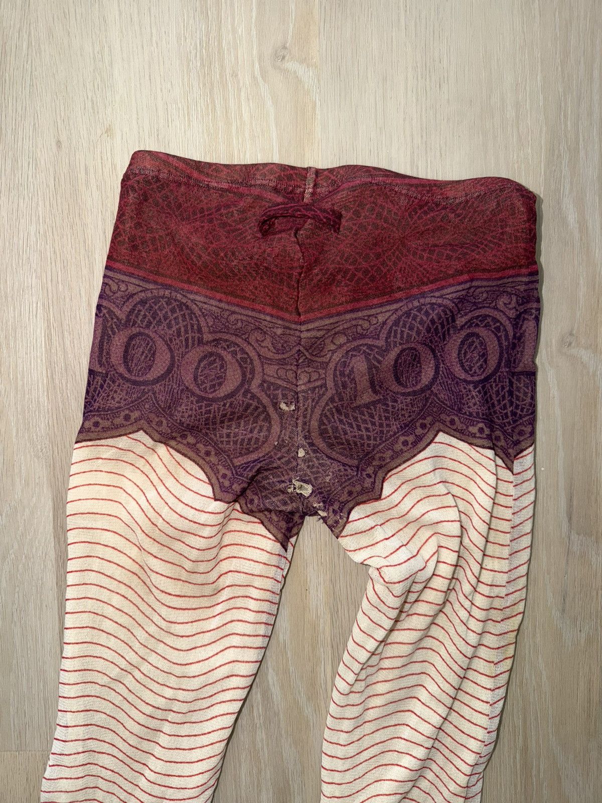 Jean Paul Gaultier Jean Paul Gaultier Purple & Burgundy 'The Cartouche' Pants Size 24" / US 00 / IT 34 - 4 Thumbnail