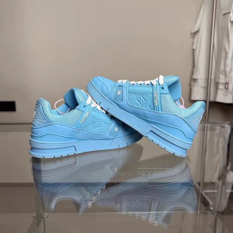 Louis Vuitton Trainer Blue Art Gallery shoes