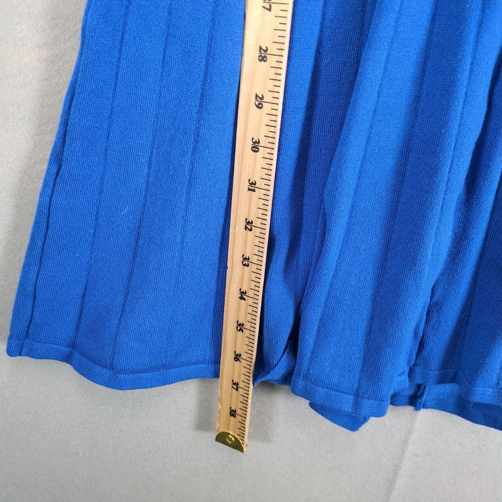 Talbots Talbots Blue Soft Knit Pleated Fit & Flare Sweater Dress S Size S / US 4 / IT 40 - 8 Thumbnail
