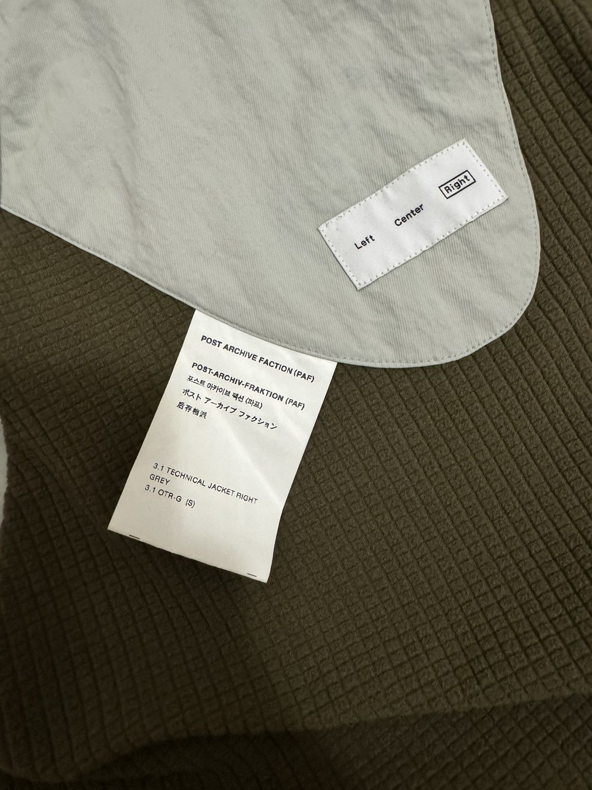 POST ARCHIVE FACTION (PAF) 3.1 Technical Jacket Right Size US S / EU 44-46 / 1 - 4 Thumbnail