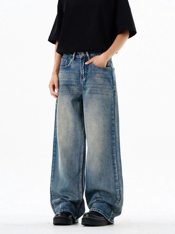 Jean Retro trend distressed high street scimitar jeans Size US 32 / EU 48 - 3 Thumbnail