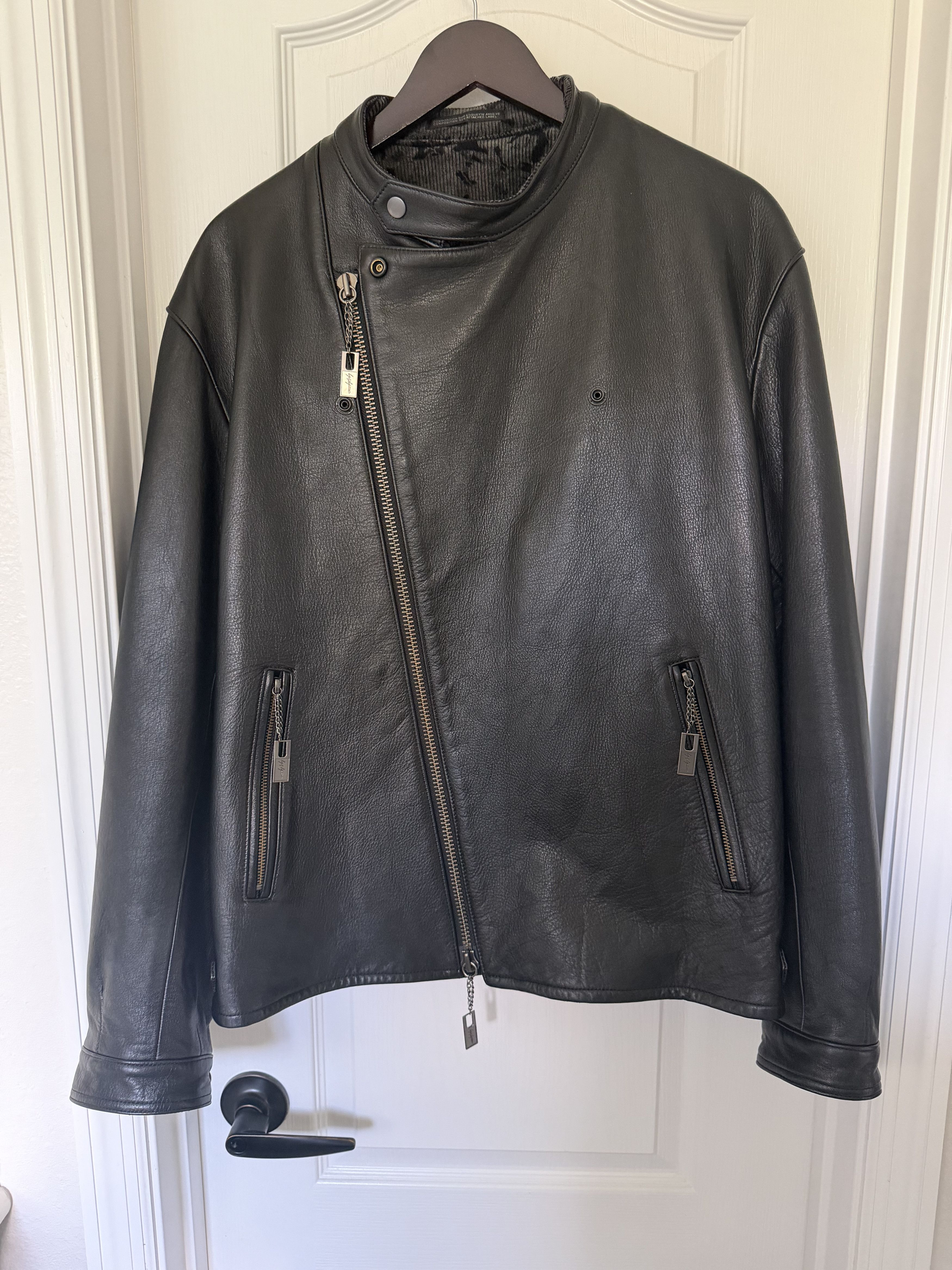 Yohji Yamamoto Yohji Homme 24AW Runway Leather Rider Jacket Size US XL / EU 56 / 4 - 2 Thumbnail