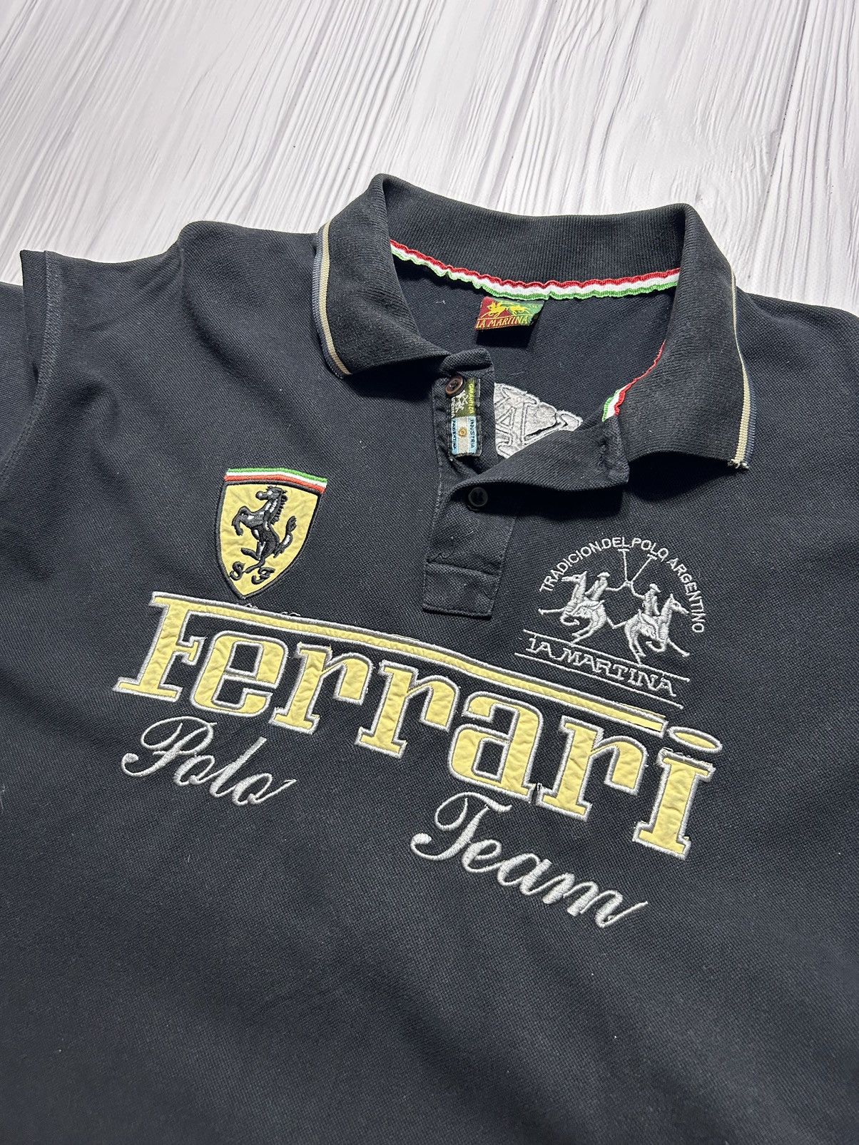 Ferrari Vintage Embroidered Logo Ferrari La Martina Team 3 Polo Size US XXL / EU 58 / 5 - 8 Thumbnail