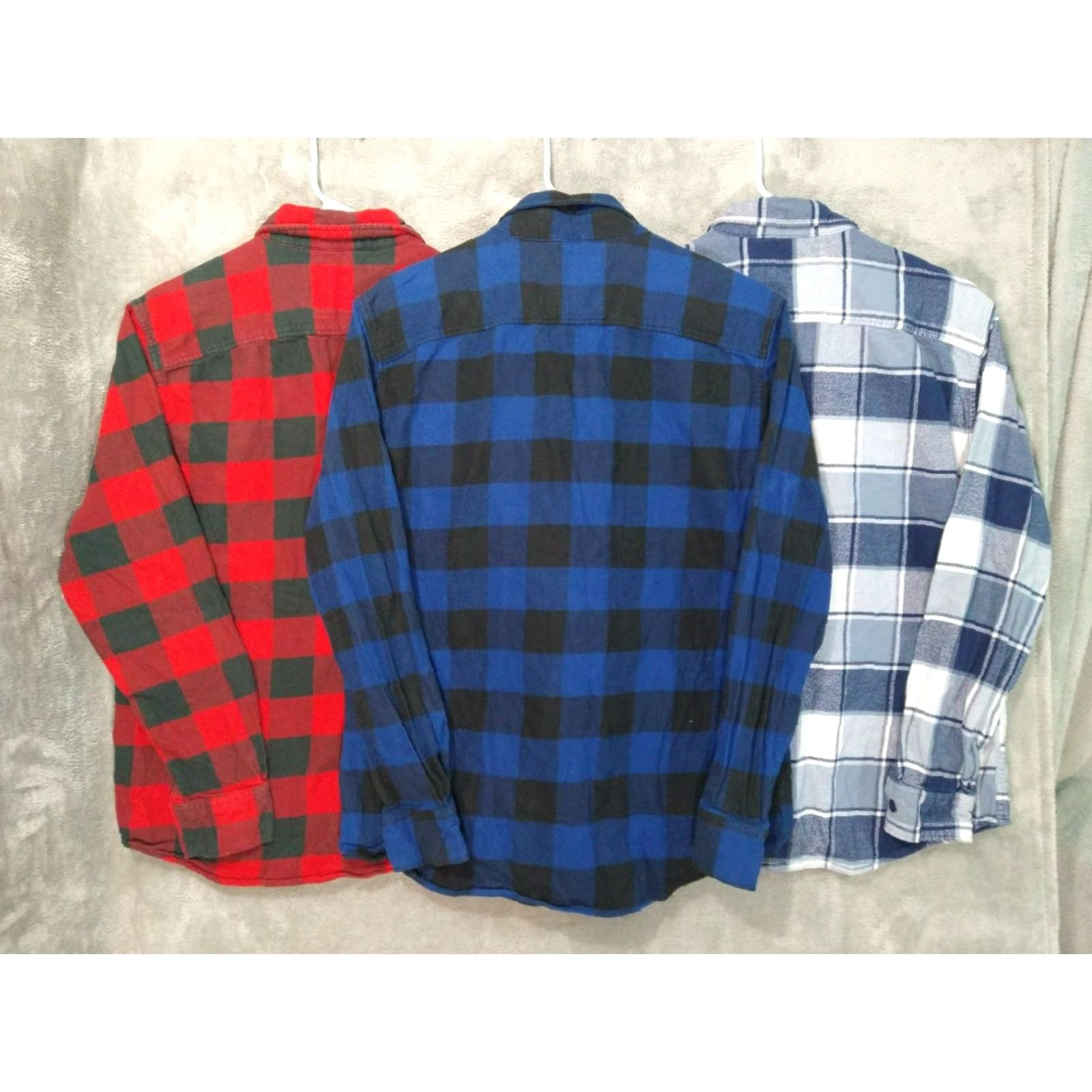 American Eagle Outfitters VINTAGE American Eagle Outfitters Shirt Mens Medium Plaid Flannel Button-Down Long Sleeve Lot of 3 Size US M / EU 48-50 / 2 - 2 Thumbnail
