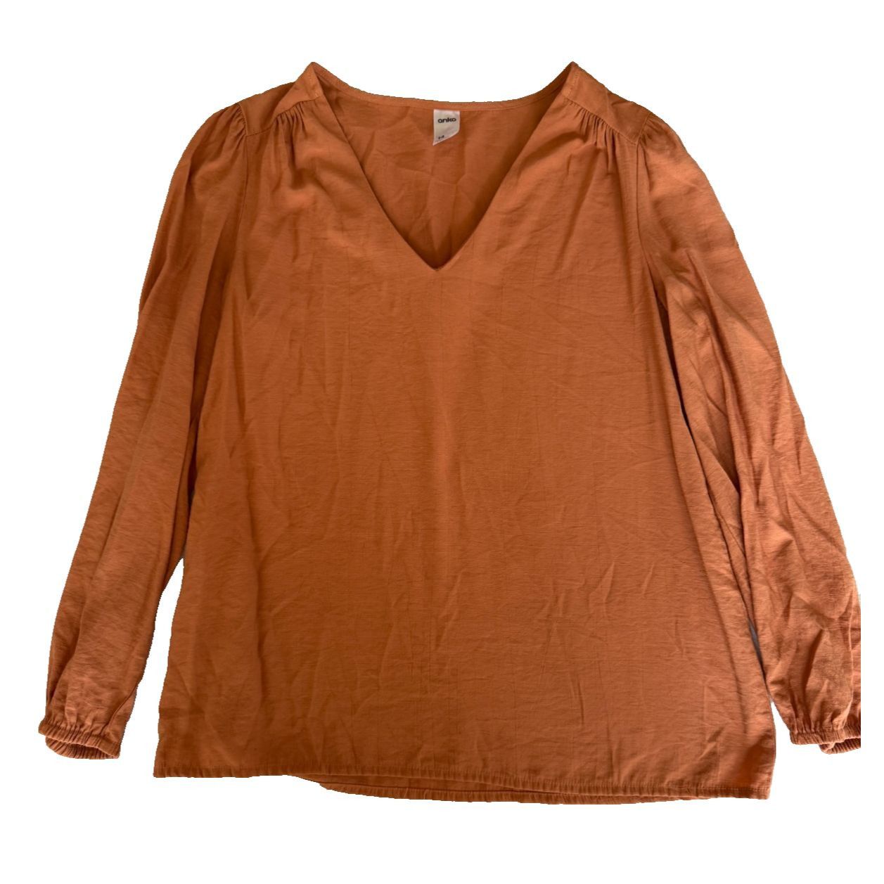 Other Anko Womens 14 Orange Tunic Blouse Long Sleeve Lightweight Size XL / US 12-14 / IT 48-50 - 3 Thumbnail