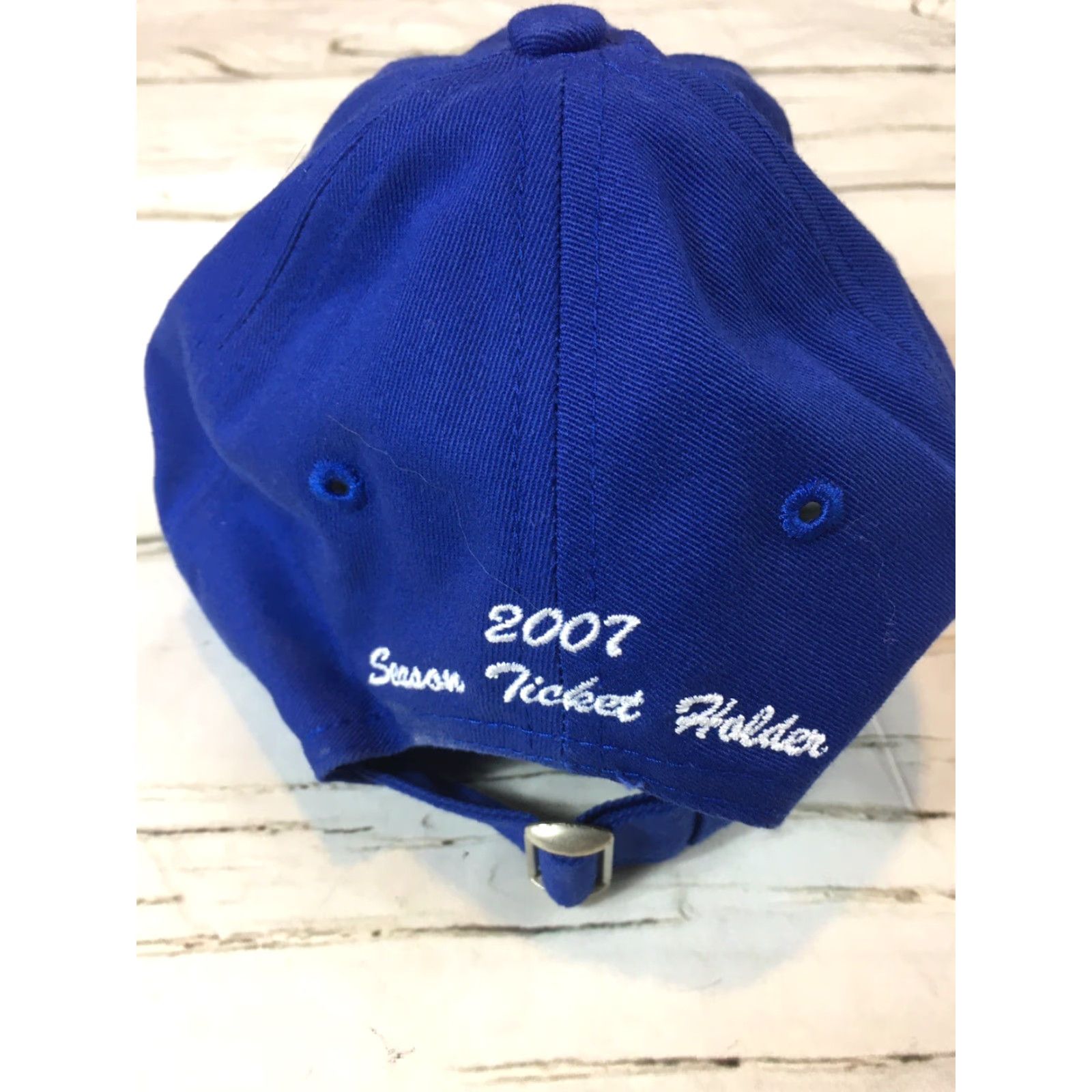 Vintage Kansas City KC Royals 2007 Season Ticket Holder Adjustable Hat Embroidered CAM Men Adjustable Blue EUC Baseball Cap Hat Mens Mens Size ONE SIZE - 4 Thumbnail