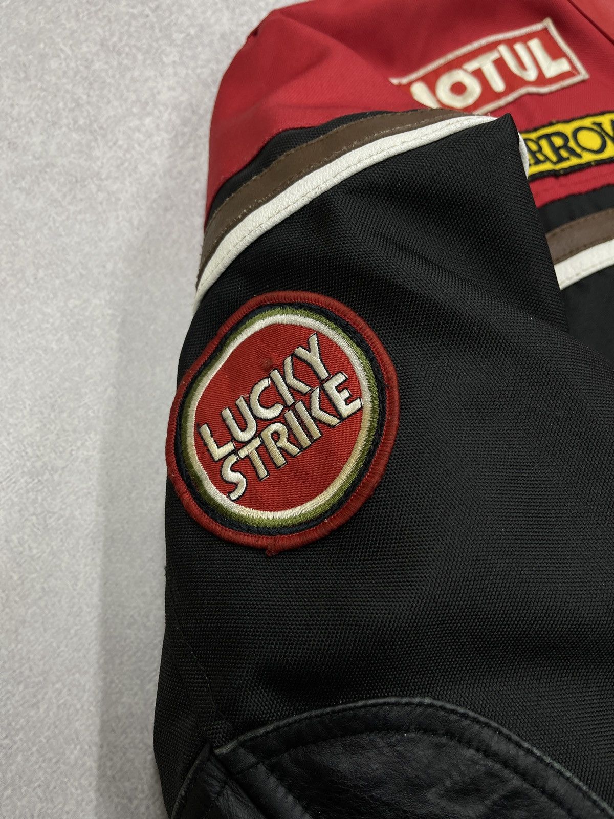 Leather Vintage Lucky Strike Leather Moto Racing Jacket Big Logo Size US L / EU 52-54 / 3 - 12 Thumbnail