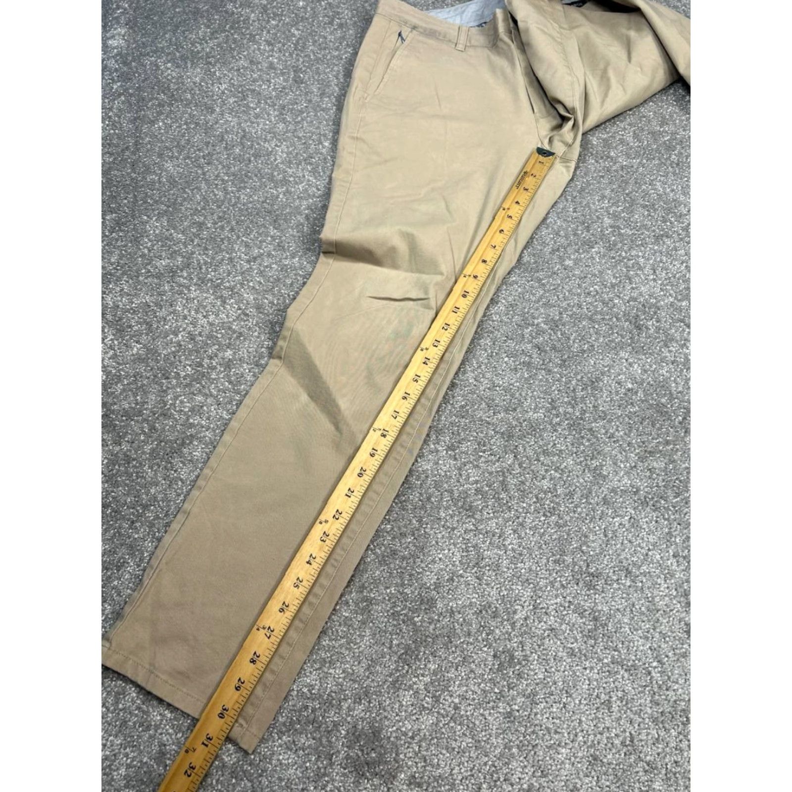 Bonobos Bonobos Chino Pants Mens 32 Beige Cotton Stretch Slim Fit Mid Rise Straight Leg Pants Size US 32 / EU 48 - 5 Thumbnail