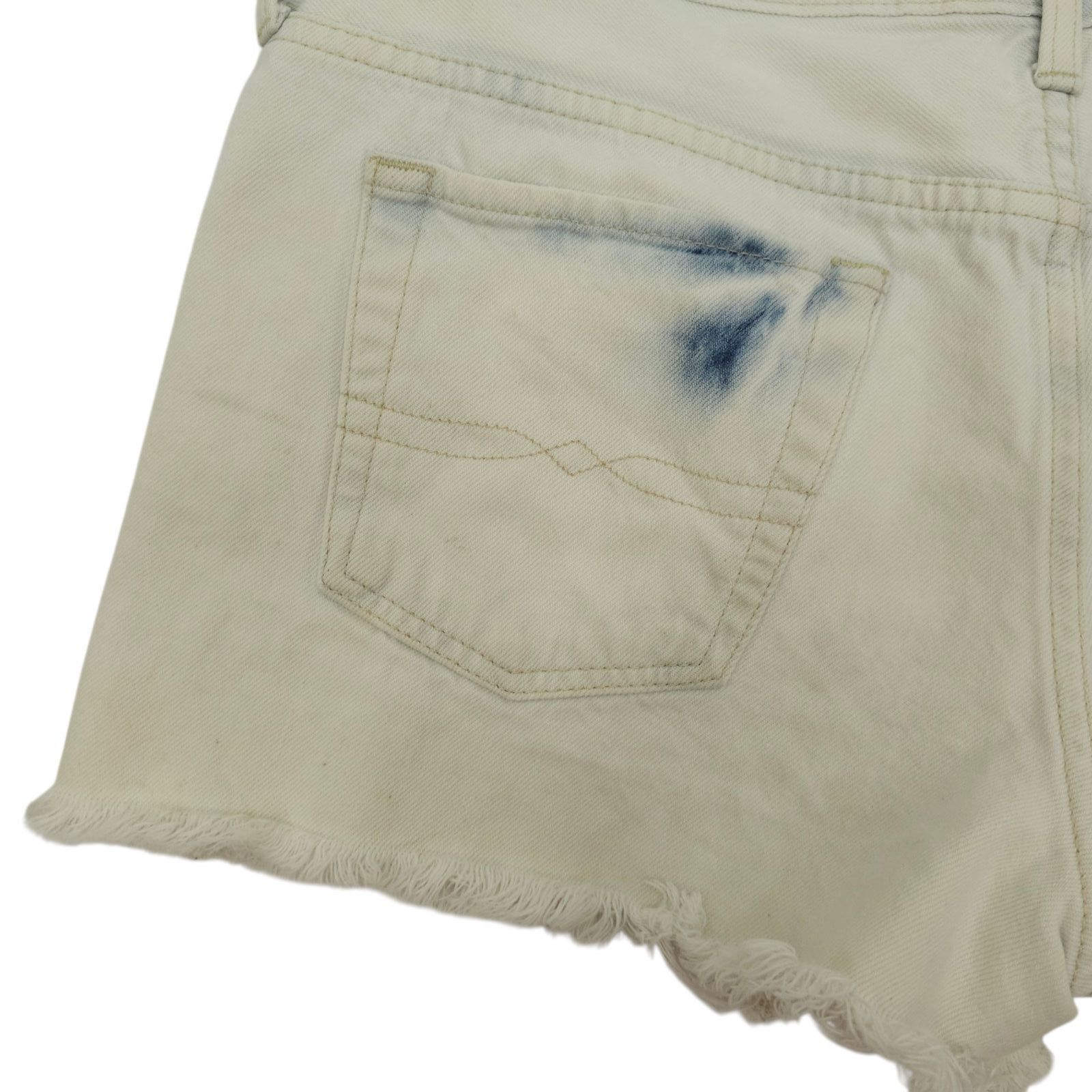 Lucky Brand Lucky Brand The Cut Off Denim Shorts 10/30 Boho White Acid W Size 32" / US 10 / IT 46 - 16 Thumbnail