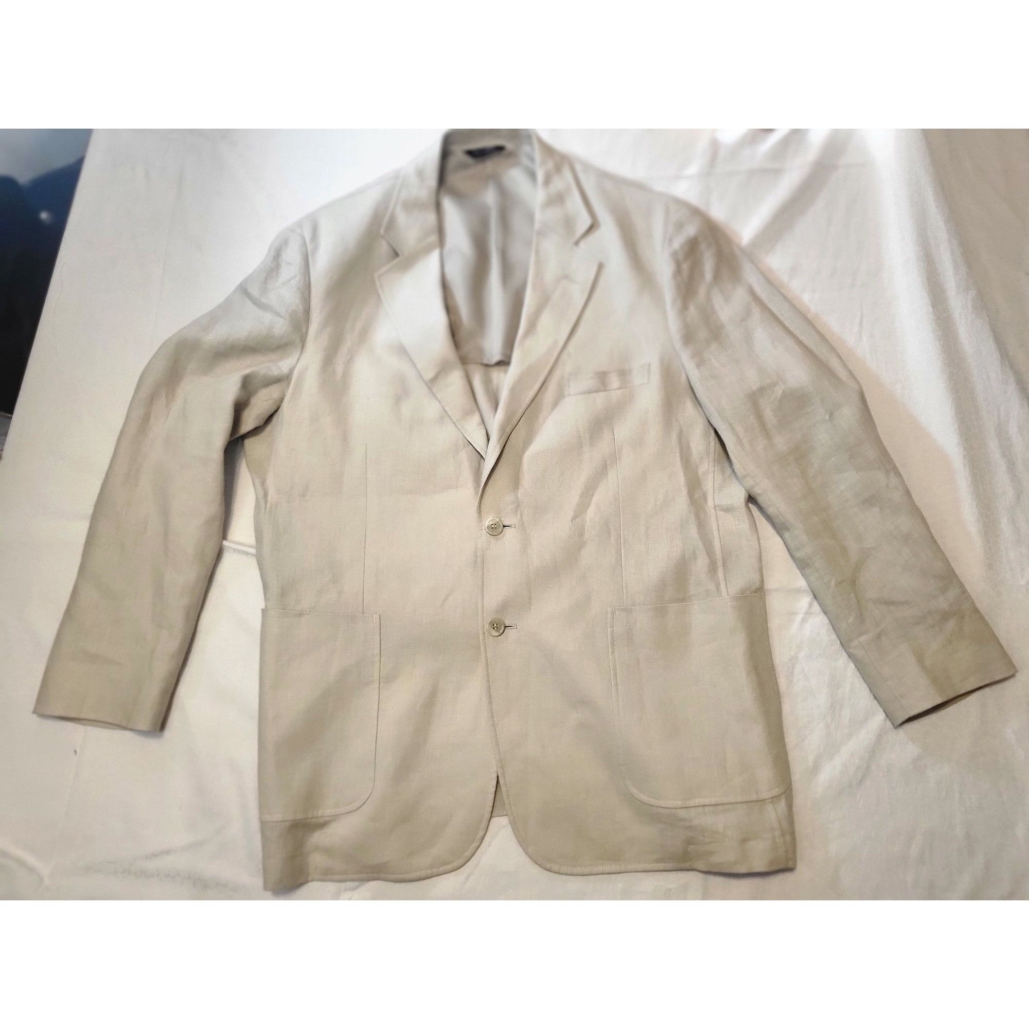 Alan Flusser Alan Flusser Blazer Men Sz XL Linen 2 Button Long Sleeve ...