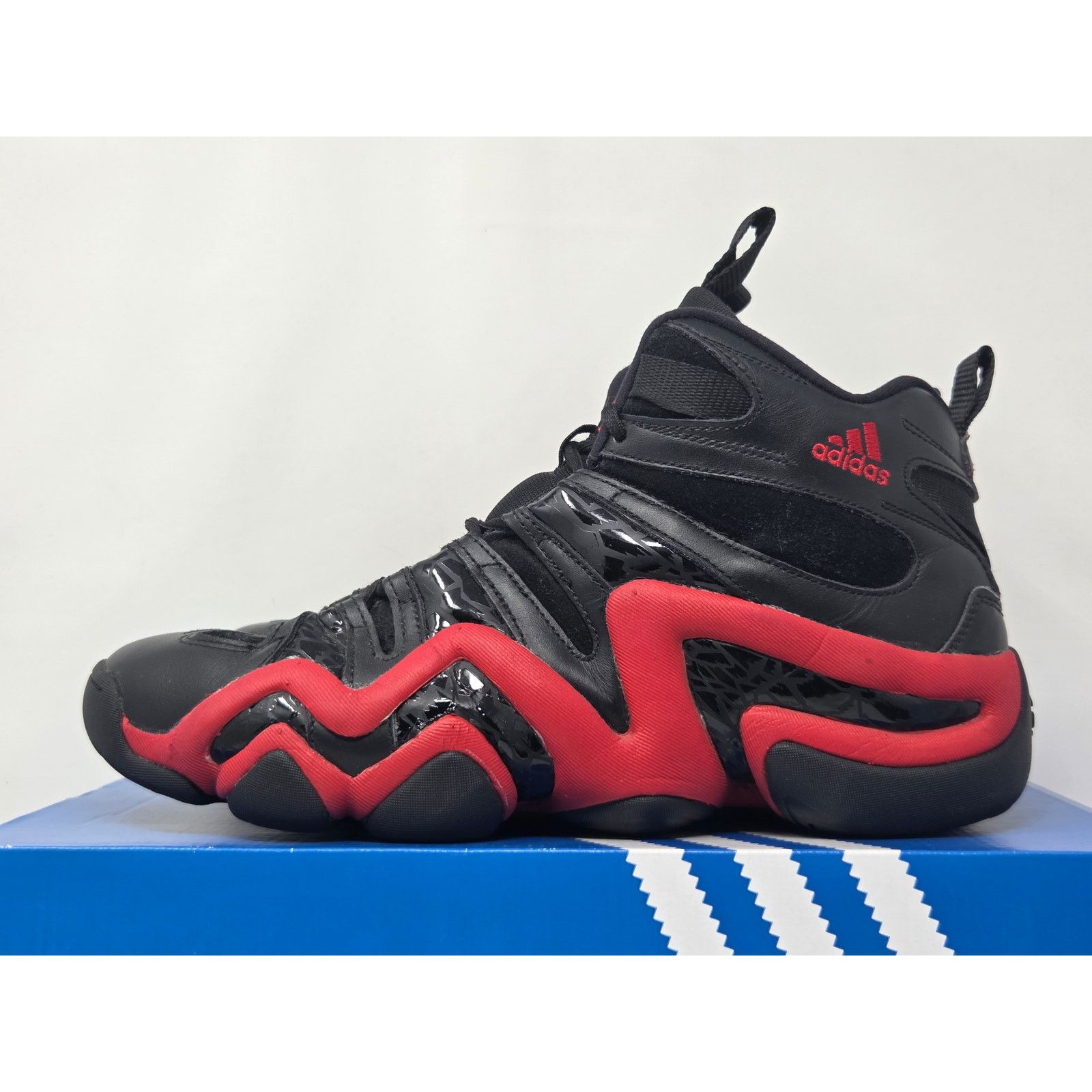 Adidas Adidas Crazy 8 BLACK RED D74581 Size 10 WORN Size US 10 / EU 43 - 3 Thumbnail