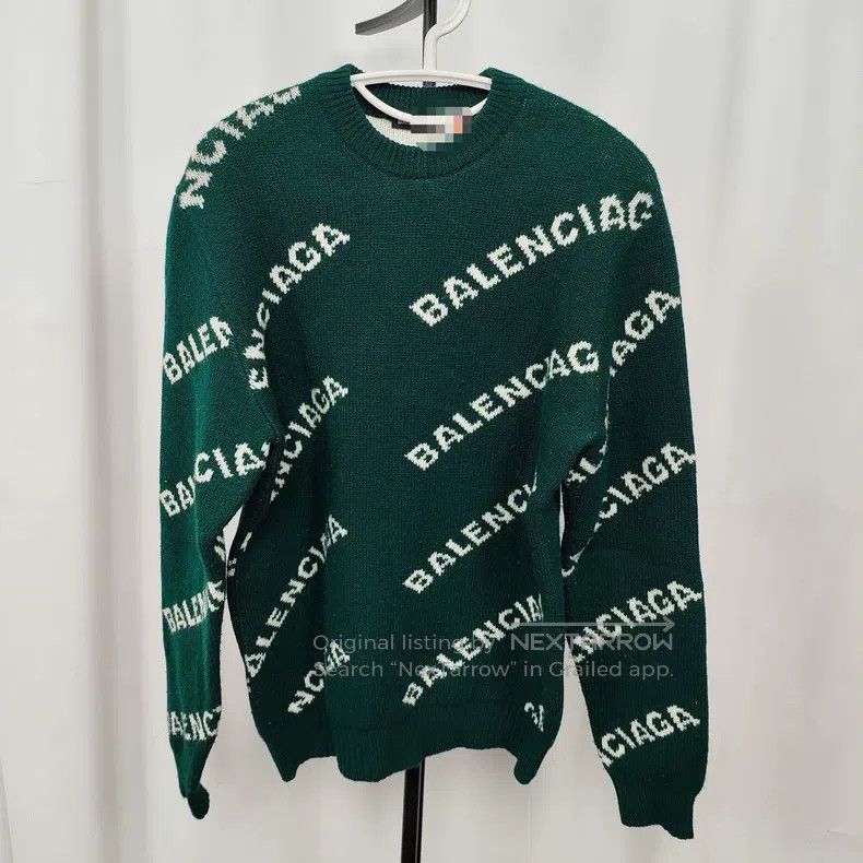 Balenciaga Balenciaga Sweater Green Size S Size US S / EU 44-46 / 1 - 1 Thumbnail