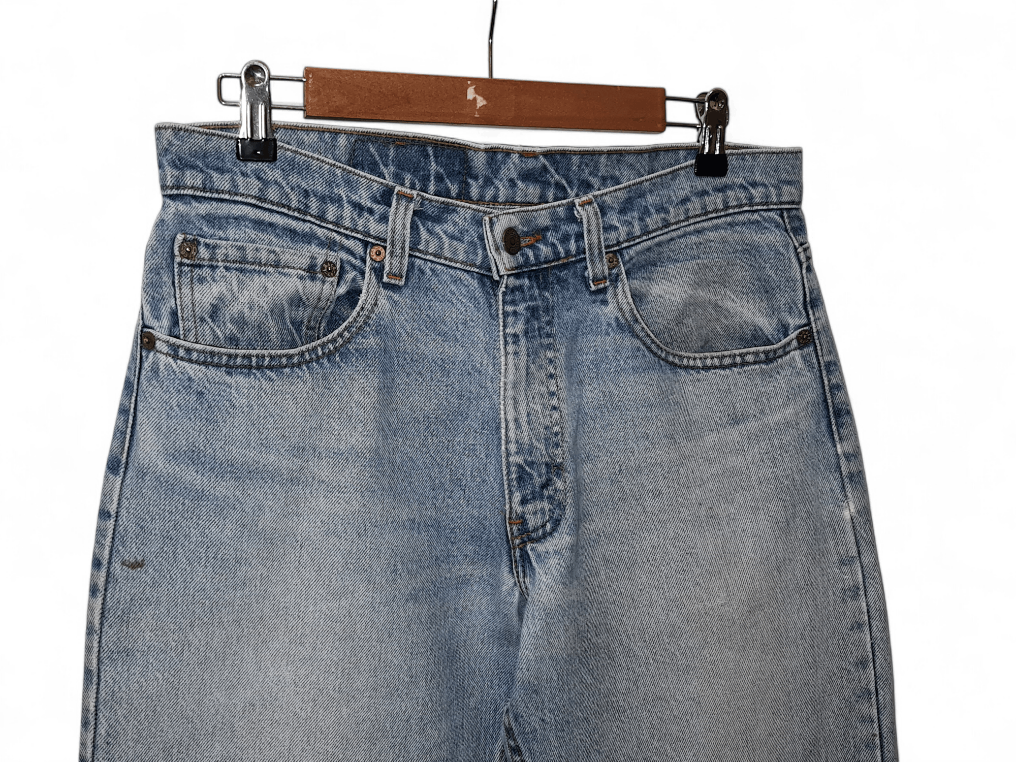 Levi's 90s Vintage Levi's blue washed denim made in USA jeans pants Size US 33 - 3 Thumbnail