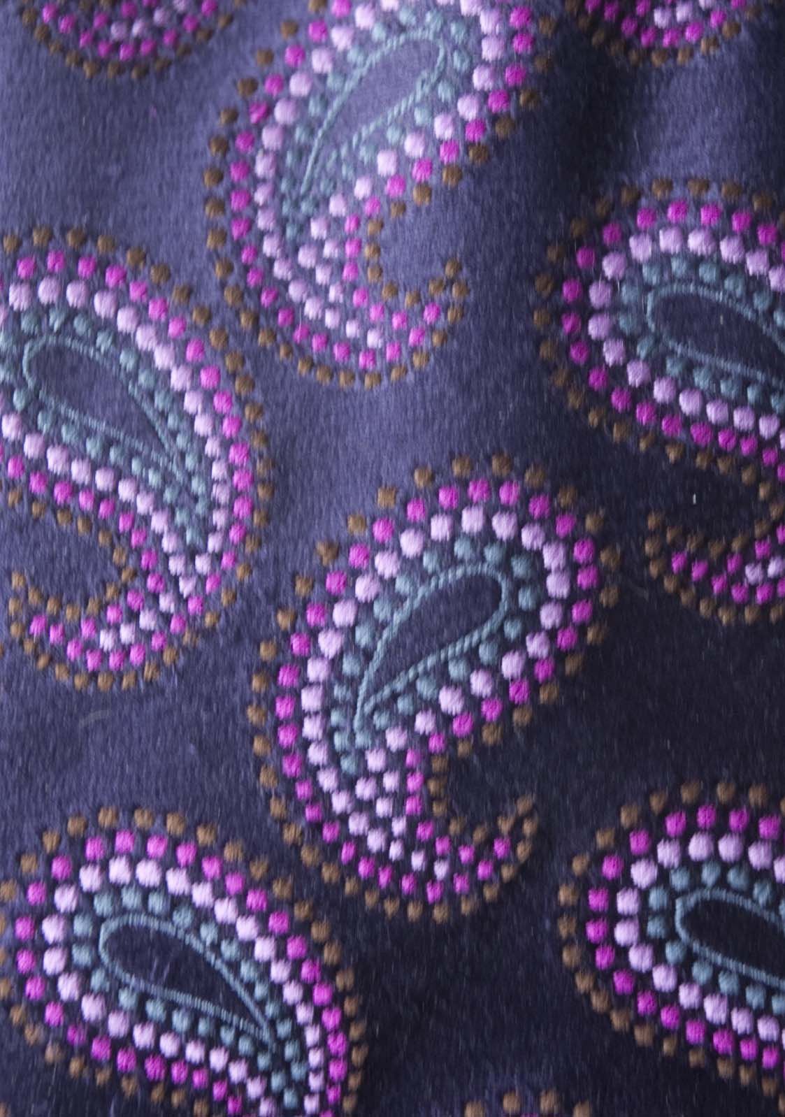 Duchamp London Duchamp Paisley Tie Silk Made in England Purple Size ONE SIZE - 4 Thumbnail