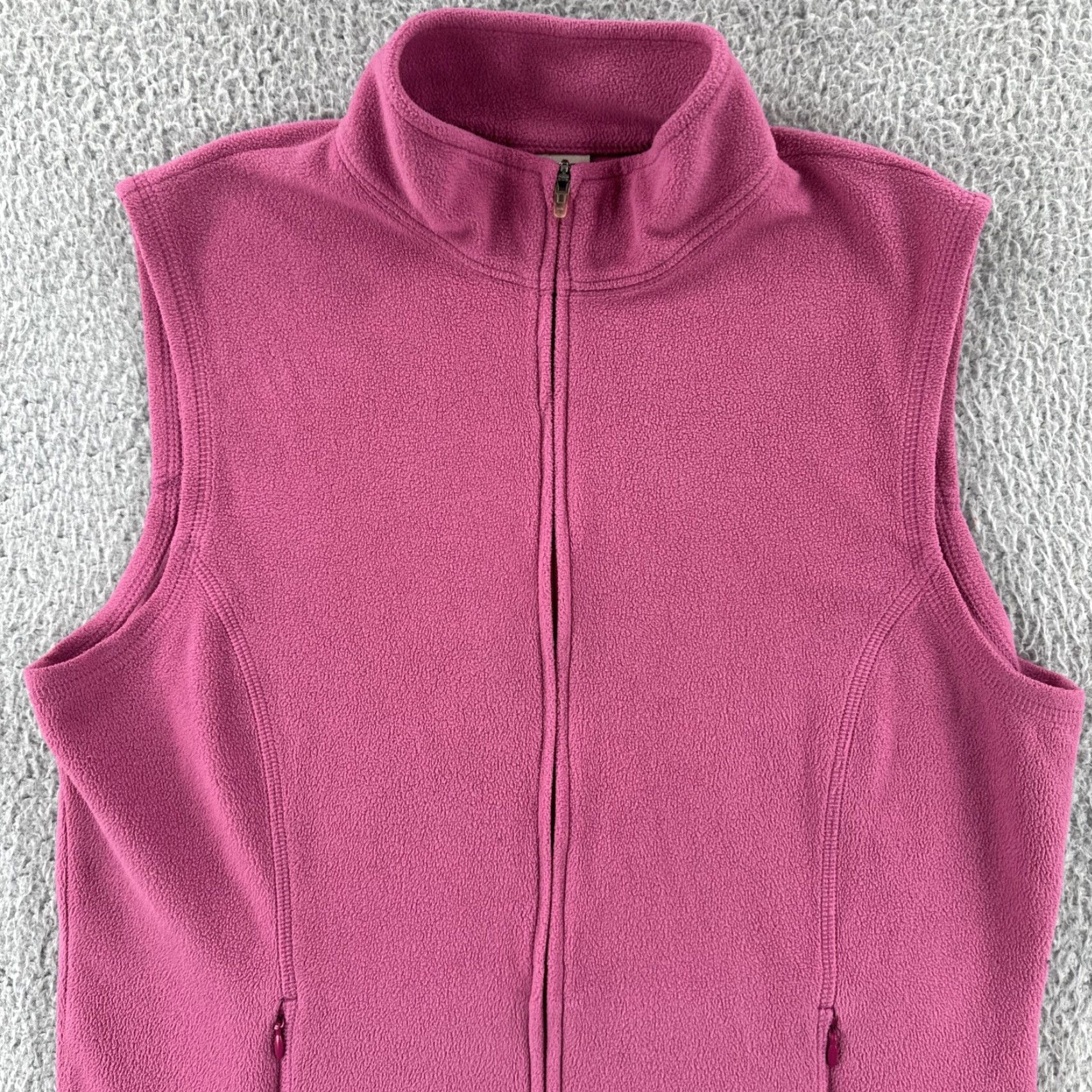 Vintage L.L. Bean Women’s Small Reg Pink Full Zip Fleece Vest Shirt Size S / US 4 / IT 40 - 5 Thumbnail