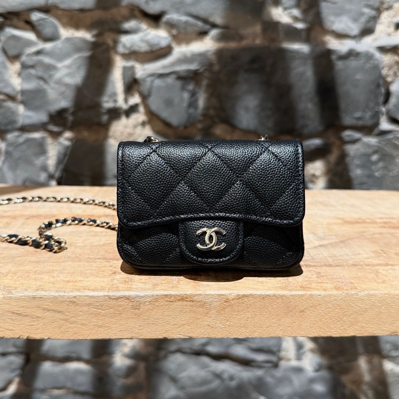 Chanel Chanel 2021 Black Caviar Mini Chain Belt Bag Size ONE SIZE - 2 Thumbnail