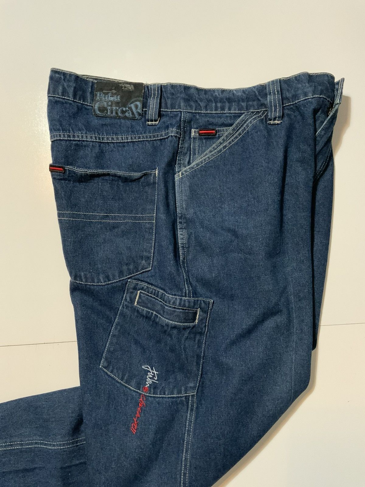 Fubu × Vintage VTG 90s 2000s Y2K Fubu Utility Carpenter Baggy Denim Jeans Size US 34 / EU 50 - 7 Thumbnail
