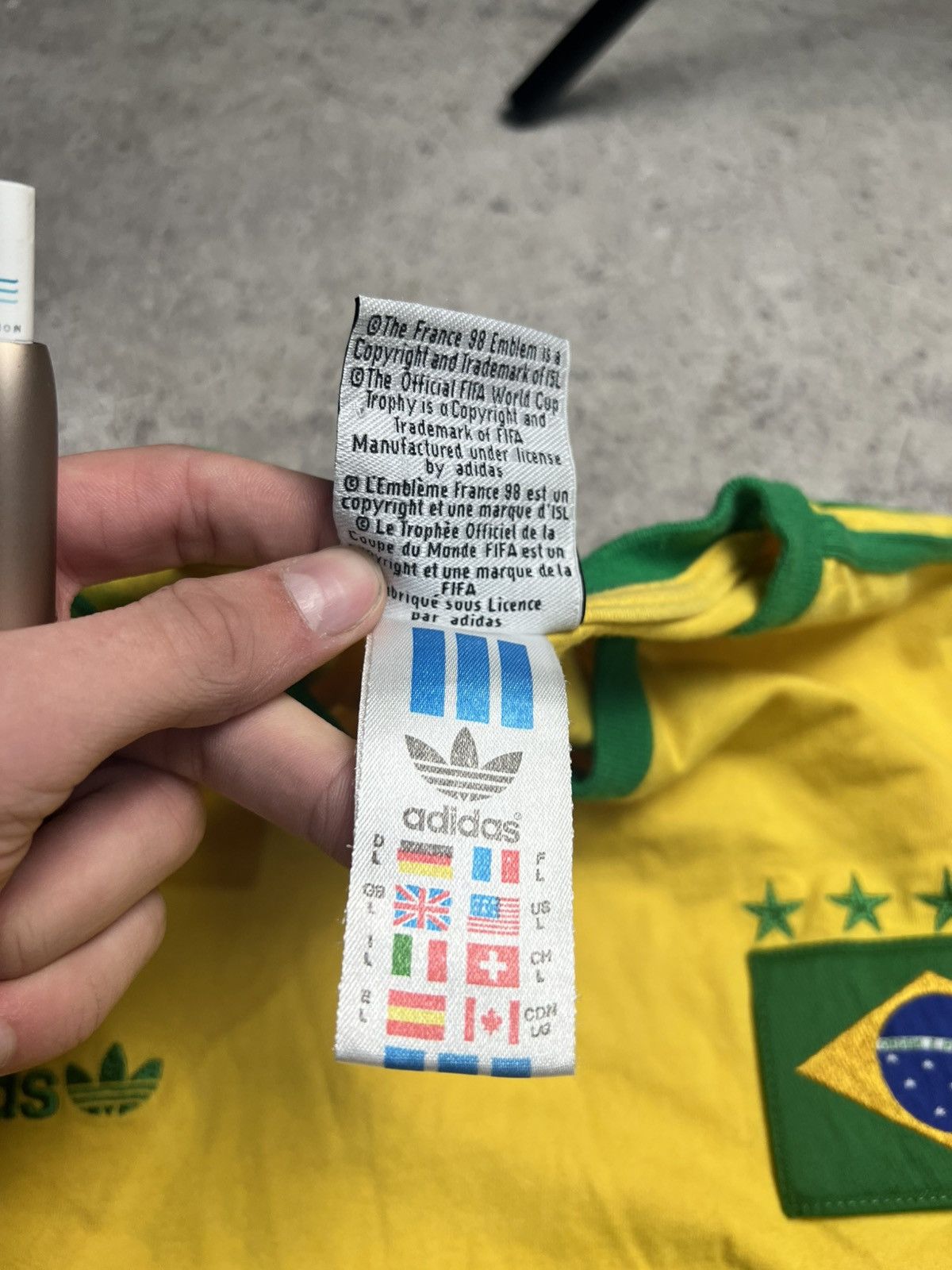 Adidas Vintage World Cup 1998 Brazil Tee Size US L / EU 52-54 / 3 - 7 Thumbnail