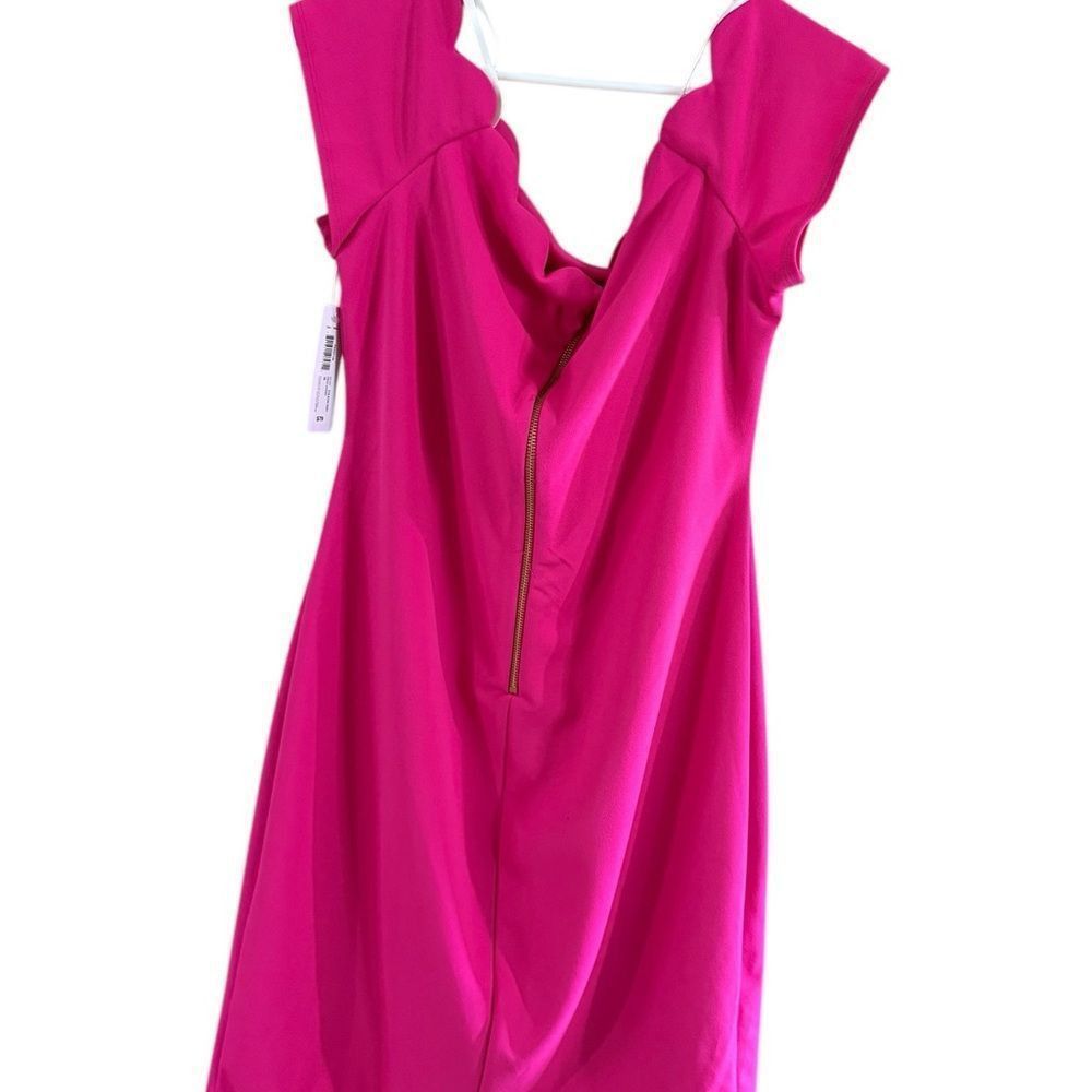 Other Pink Puff Sleeve Bodycon Midi Dress Size XL / US 12-14 / IT 48-50 - 4 Thumbnail