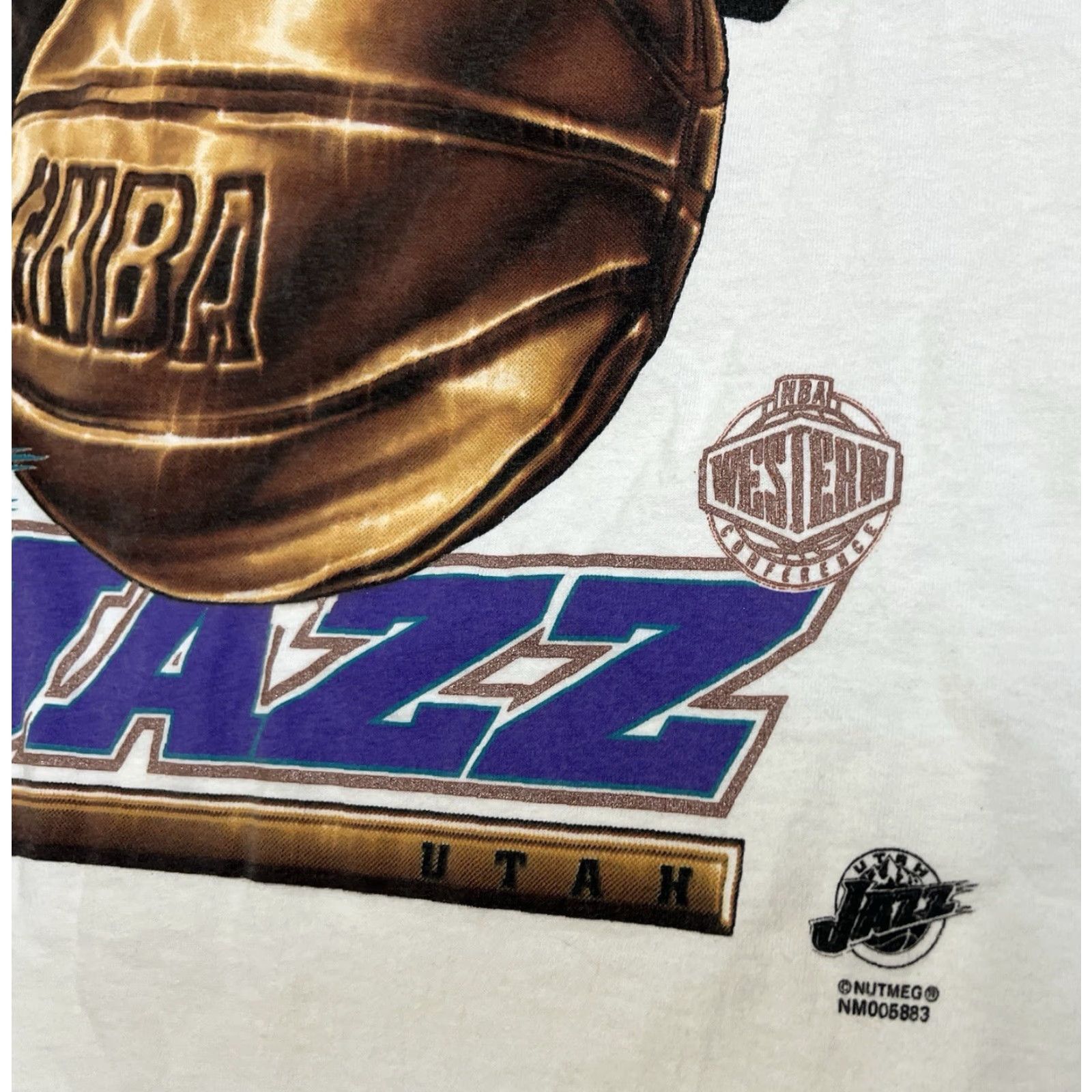 Lee VINTAGE Lee Utah Jazz T Shirt 2XL White Modern Logo 90s Mens Baseball Basketball Short Sleeve Size US XXL / EU 58 / 5 - 2 Thumbnail