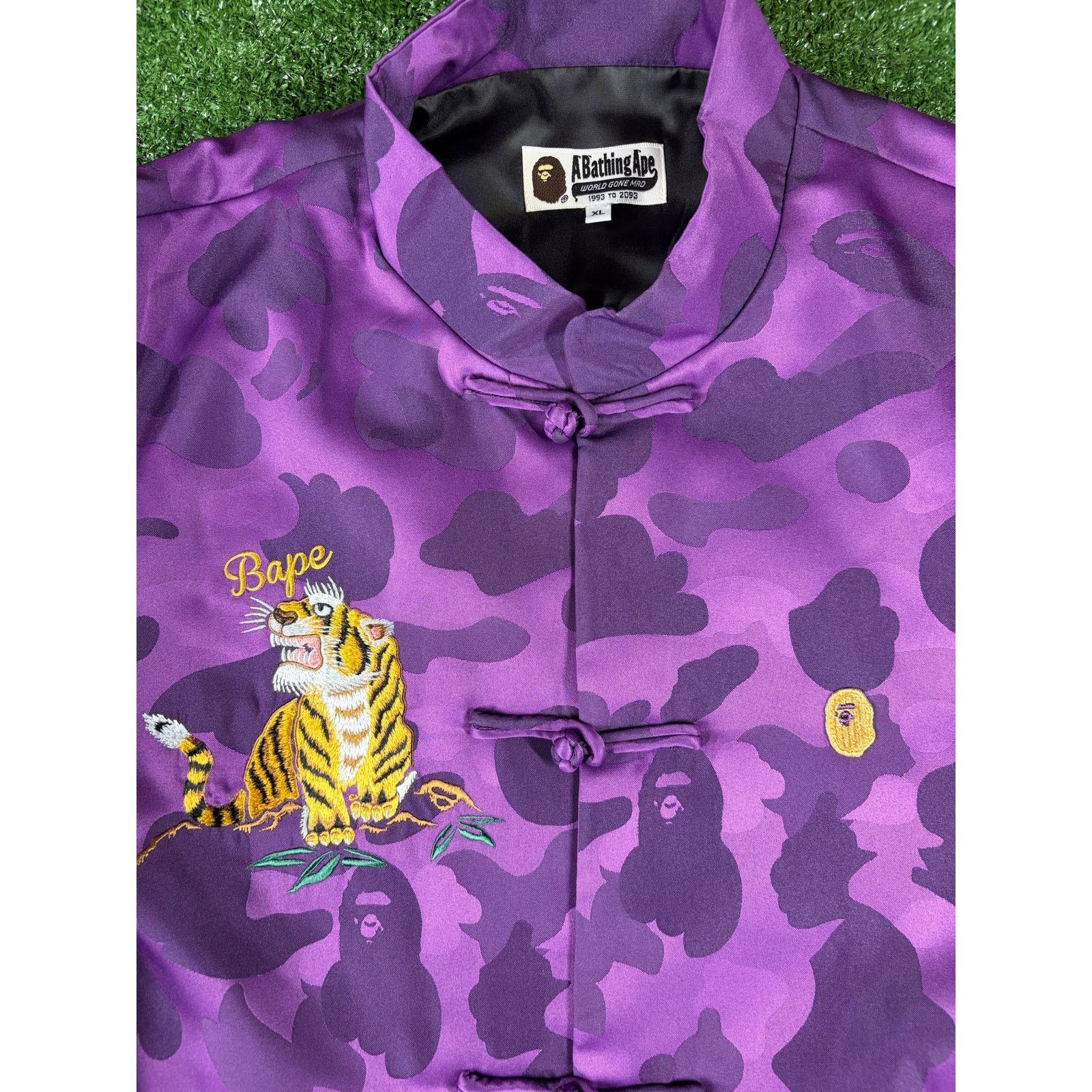 Bape Bape Purple Camo Tiger Padded China Jacket Size Large Size US L / EU 52-54 / 3 - 3 Thumbnail
