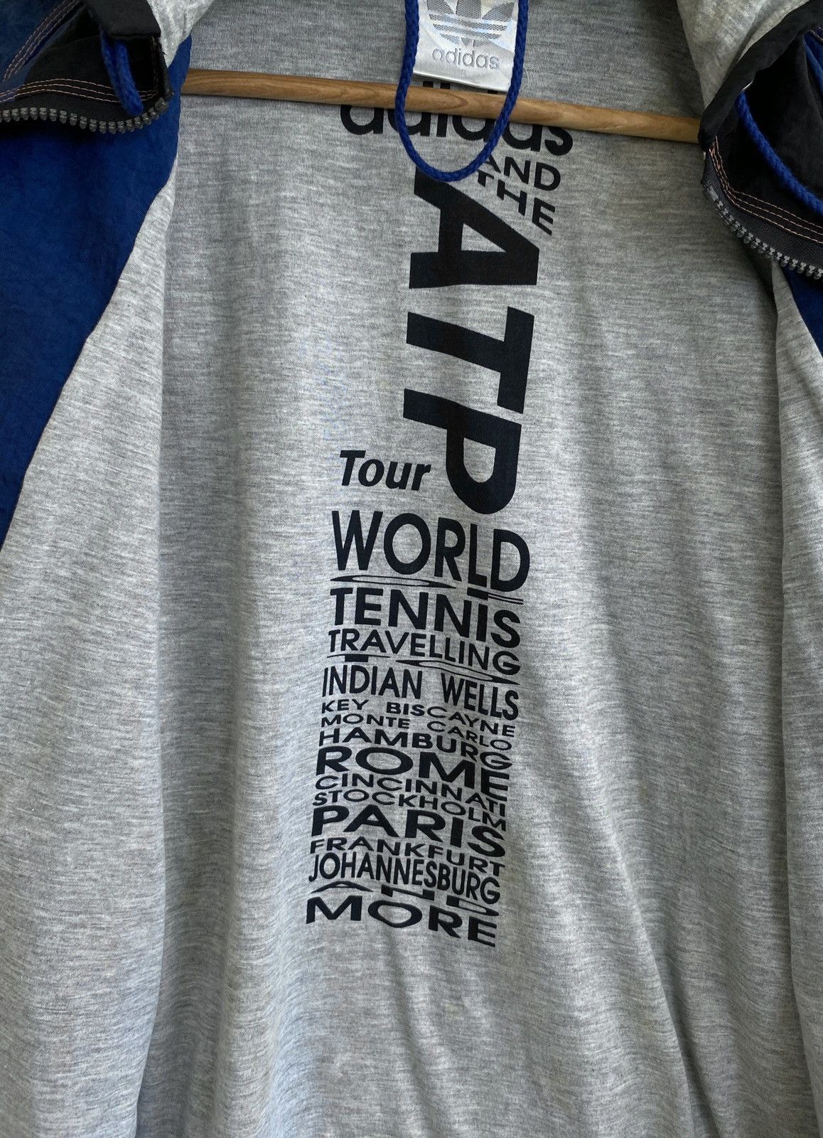 Adidas Very Rare Vintage Brand Adidas ATP Tour Nylon Hoodie 2000s Size US S / EU 44-46 / 1 - 12 Thumbnail