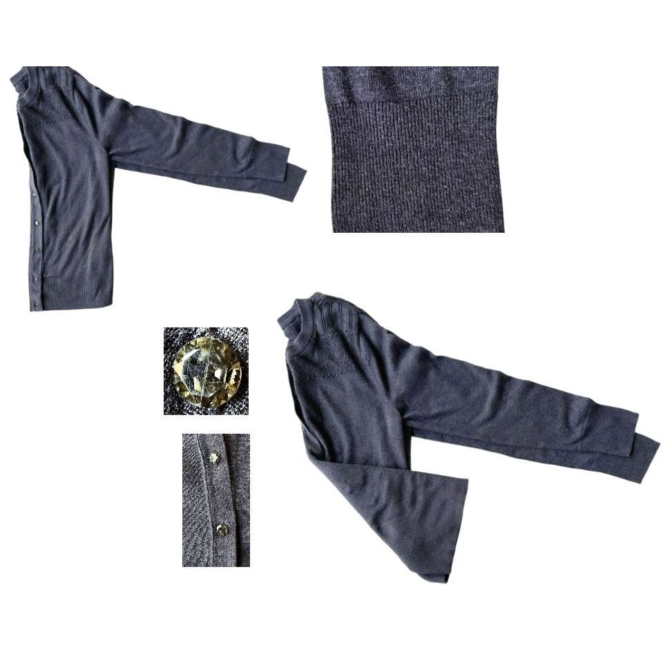 Eddie Bauer VTG Eddie Bauer Cardigan Medium Sweater Charcoal Gray Front Size M / US 6-8 / IT 42-44 - 8 Thumbnail