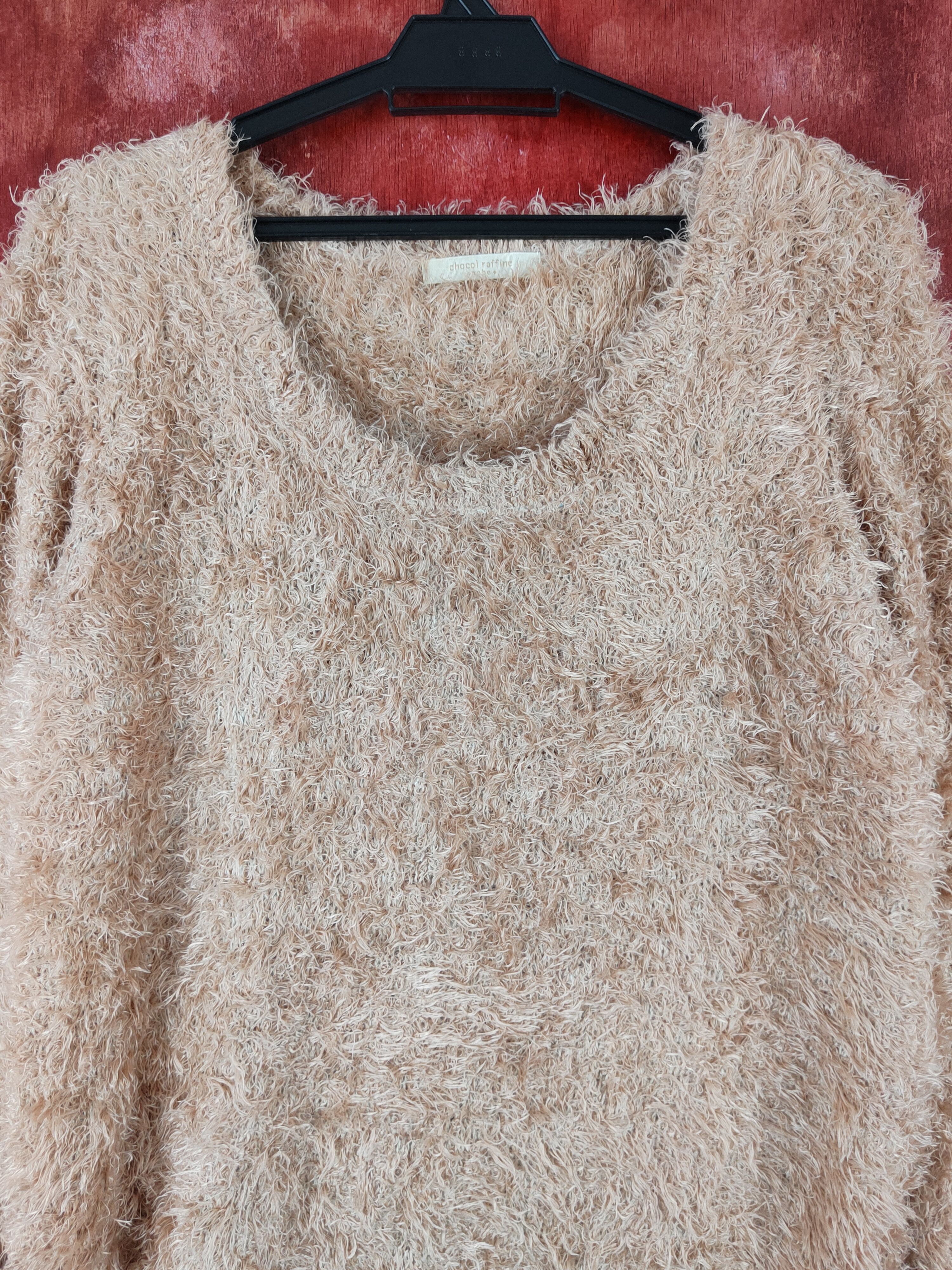 Japanese Brand × Vintage Chocol Raffine Robe Peach Fur Mohair Knitwear #S1917 Size M / US 6-8 / IT 42-44 - 2 Thumbnail