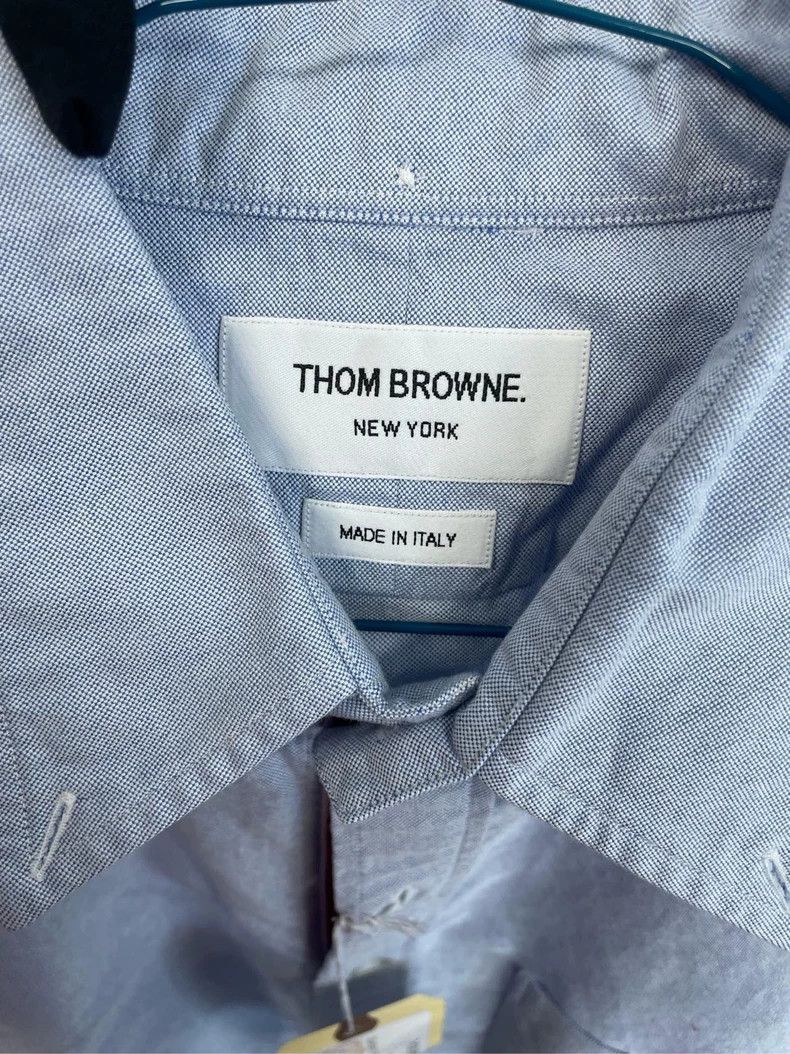 Thom Browne Thom Browne Size 3Short sleeve oxford cloth basic all-match Size US L / EU 52-54 / 3 - 3 Thumbnail