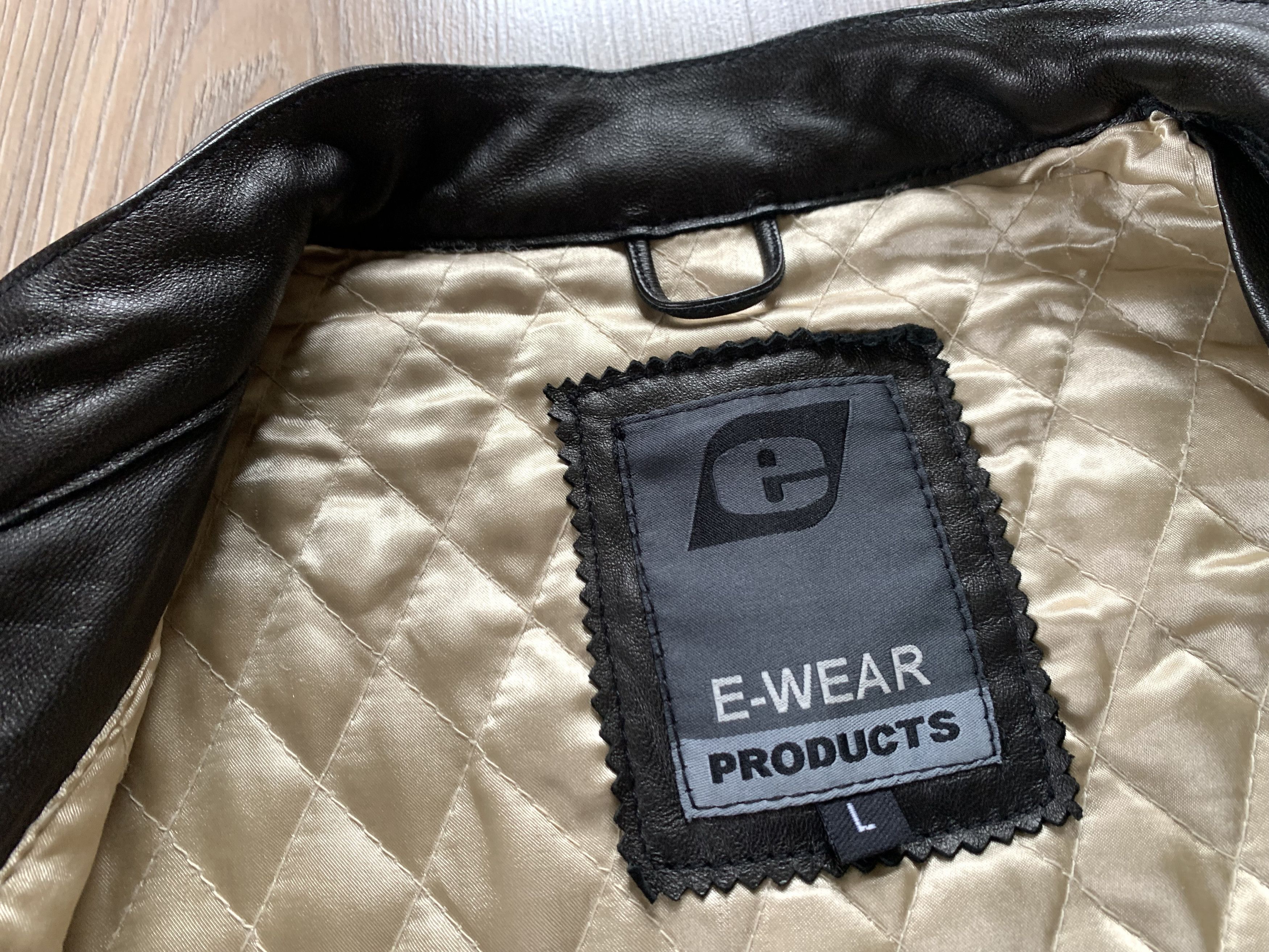 Vintage E Wear Products Vintage Black Leather Jacket Size US L / EU 52-54 / 3 - 7 Thumbnail