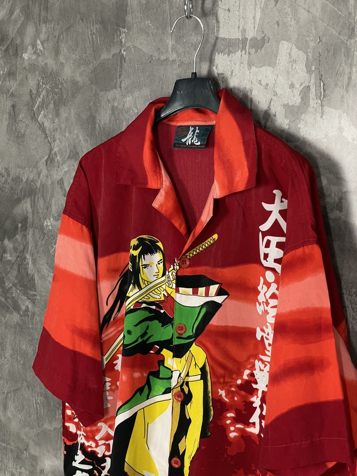 Japanese Brand × Vintage Vintage Japanese Samurai Button Up Hawaiian Shirt Size US M / EU 48-50 / 2 - 6 Thumbnail